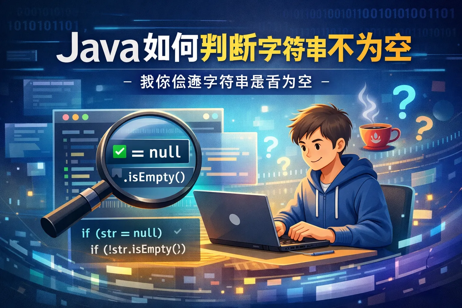java如何判断字符串不为空