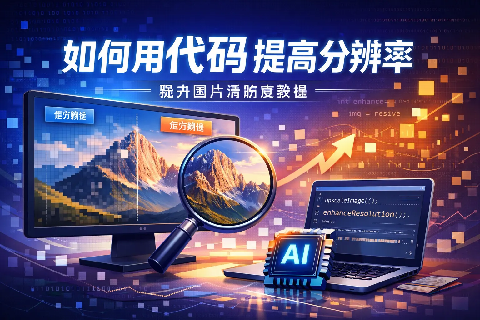 如何用代码提高分辨率