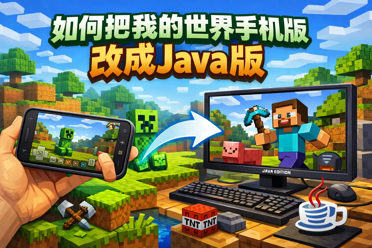如何把我的世界手机版改成java版