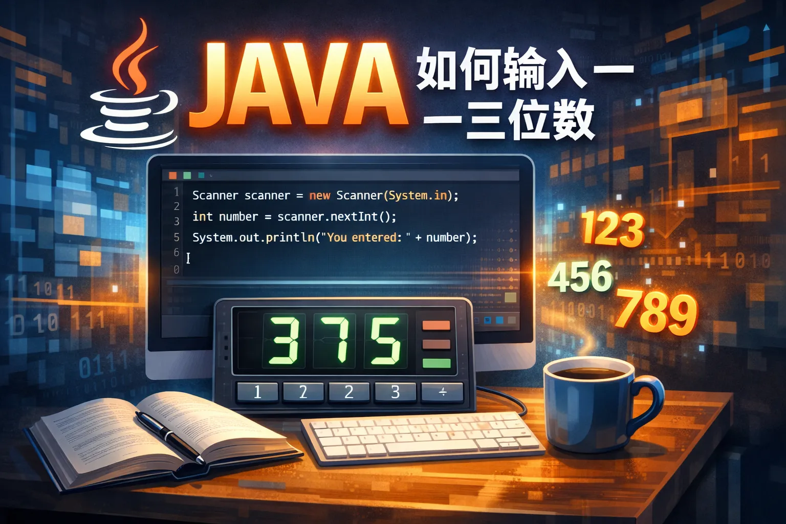 java如何输入一个三位数