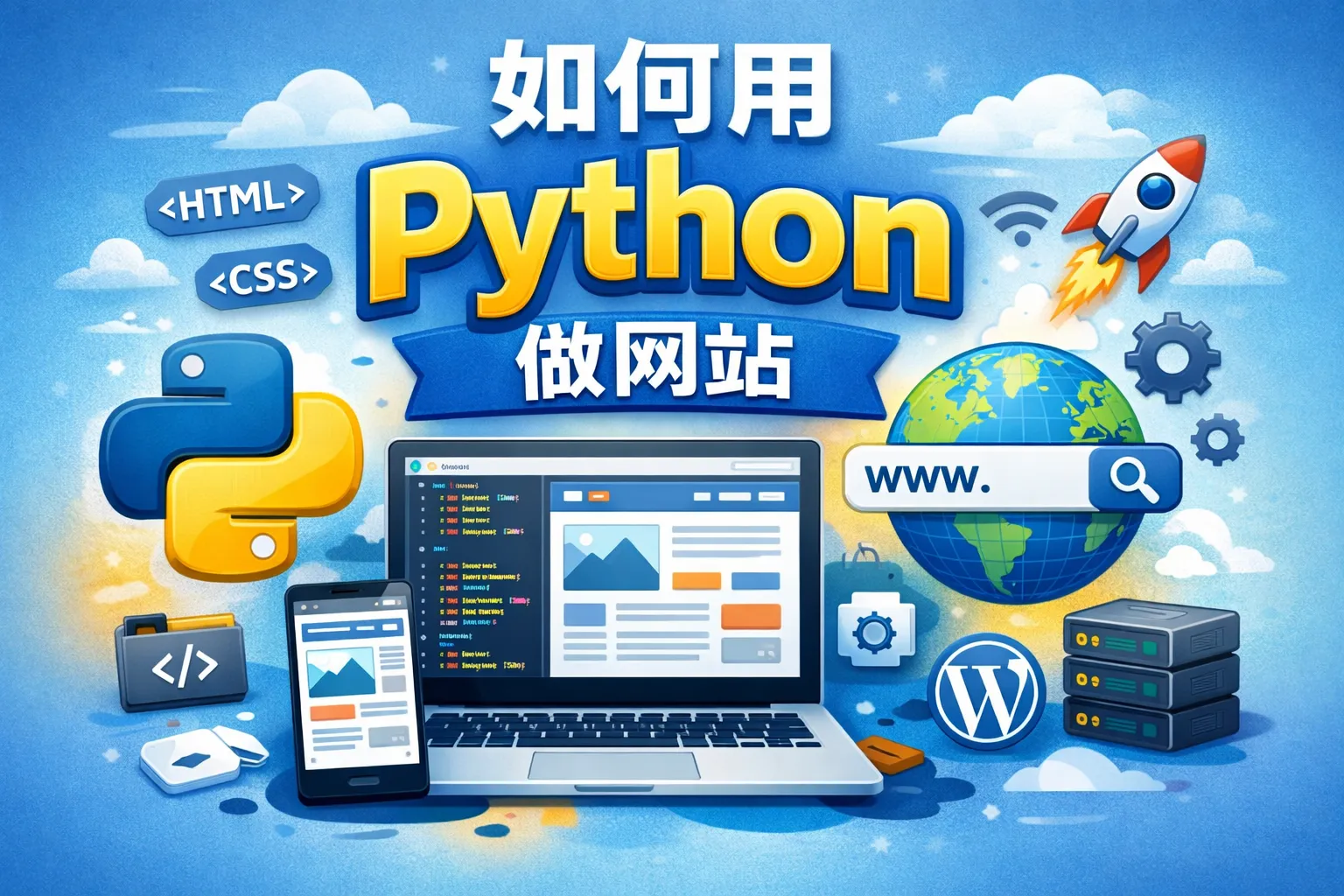 如何用 python 做网站