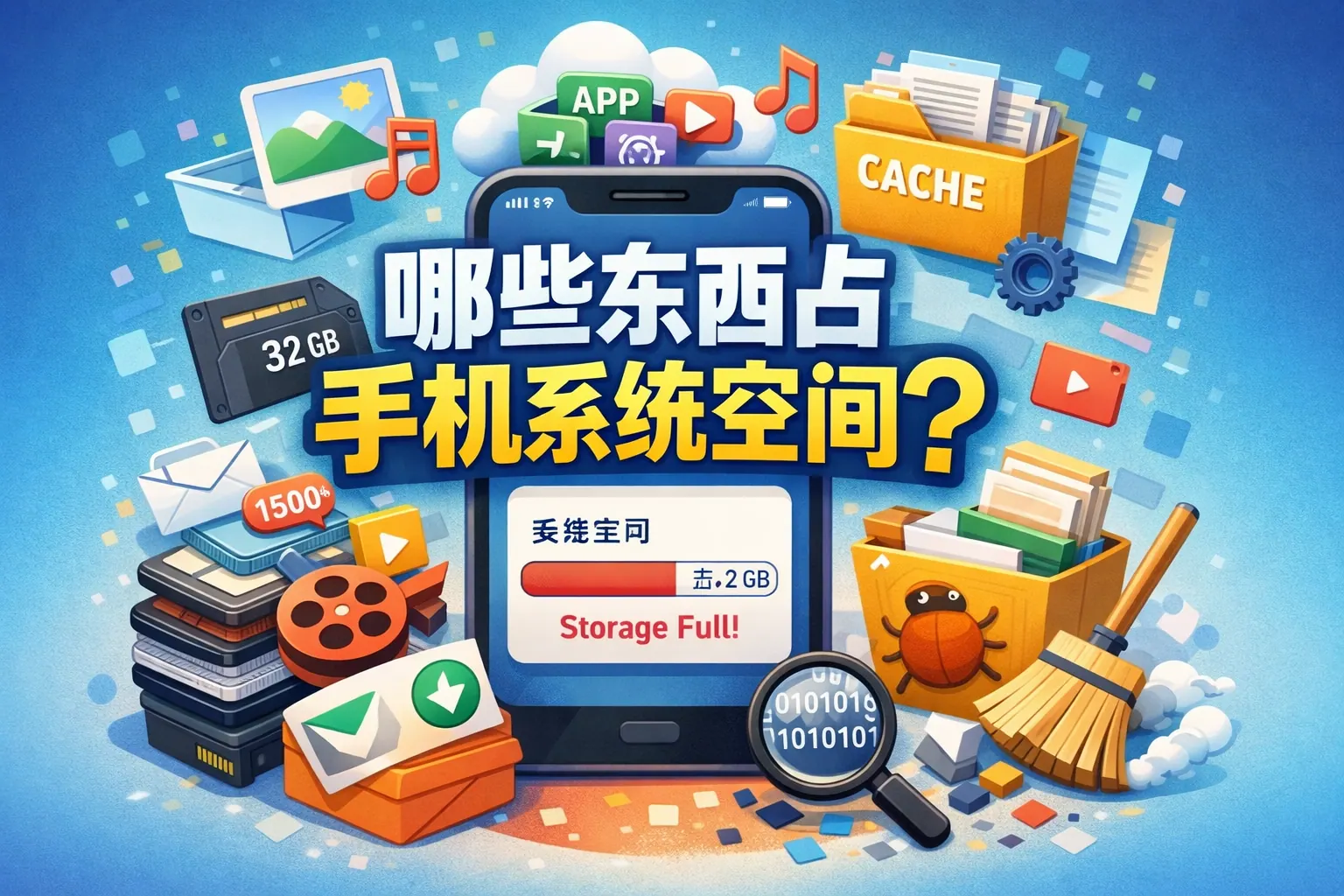 哪些东西占手机系统空间