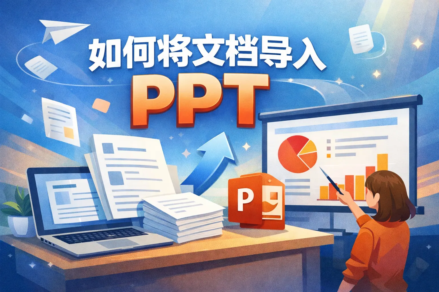 如何将文档导入ppt