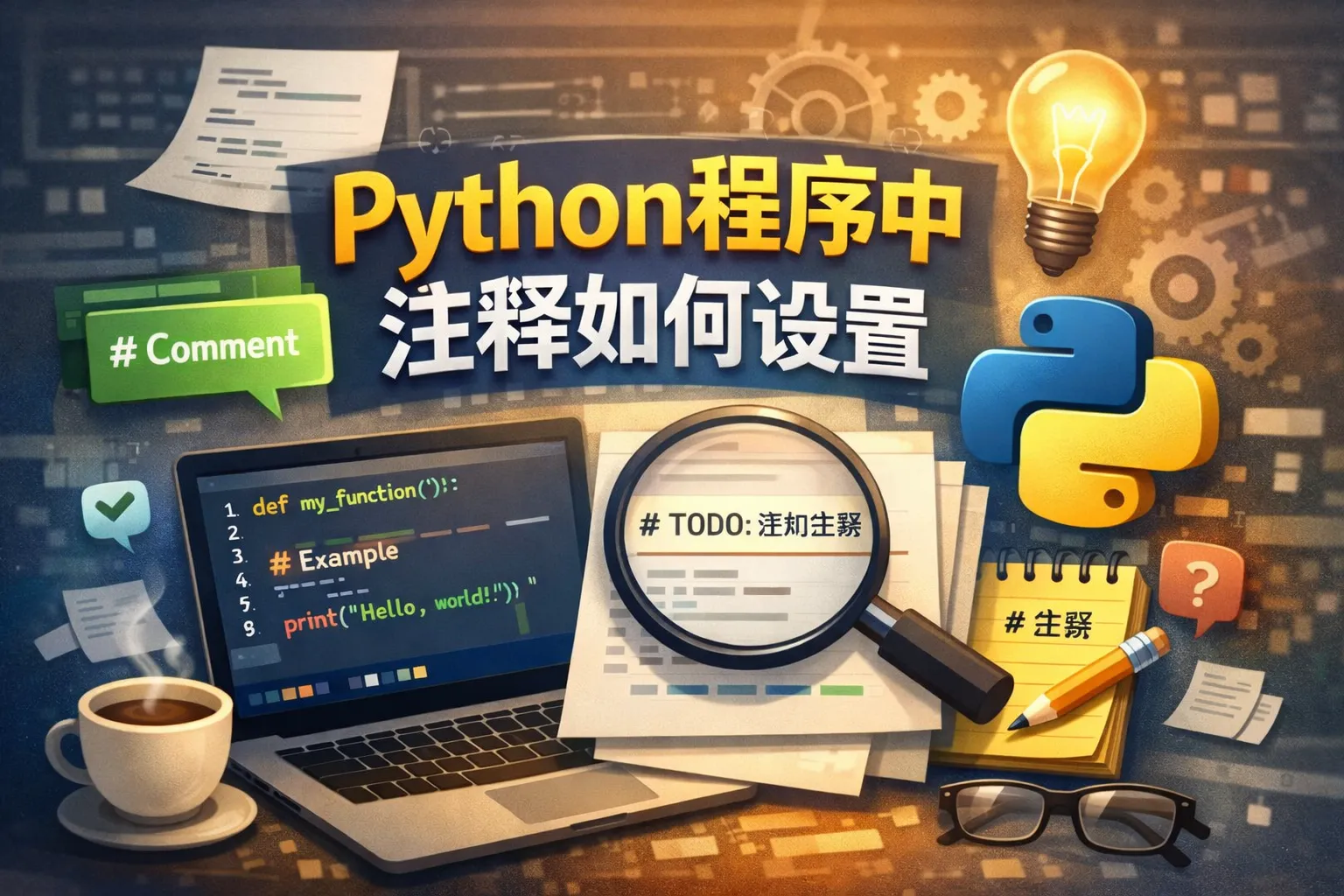 python程序中注释如何设置