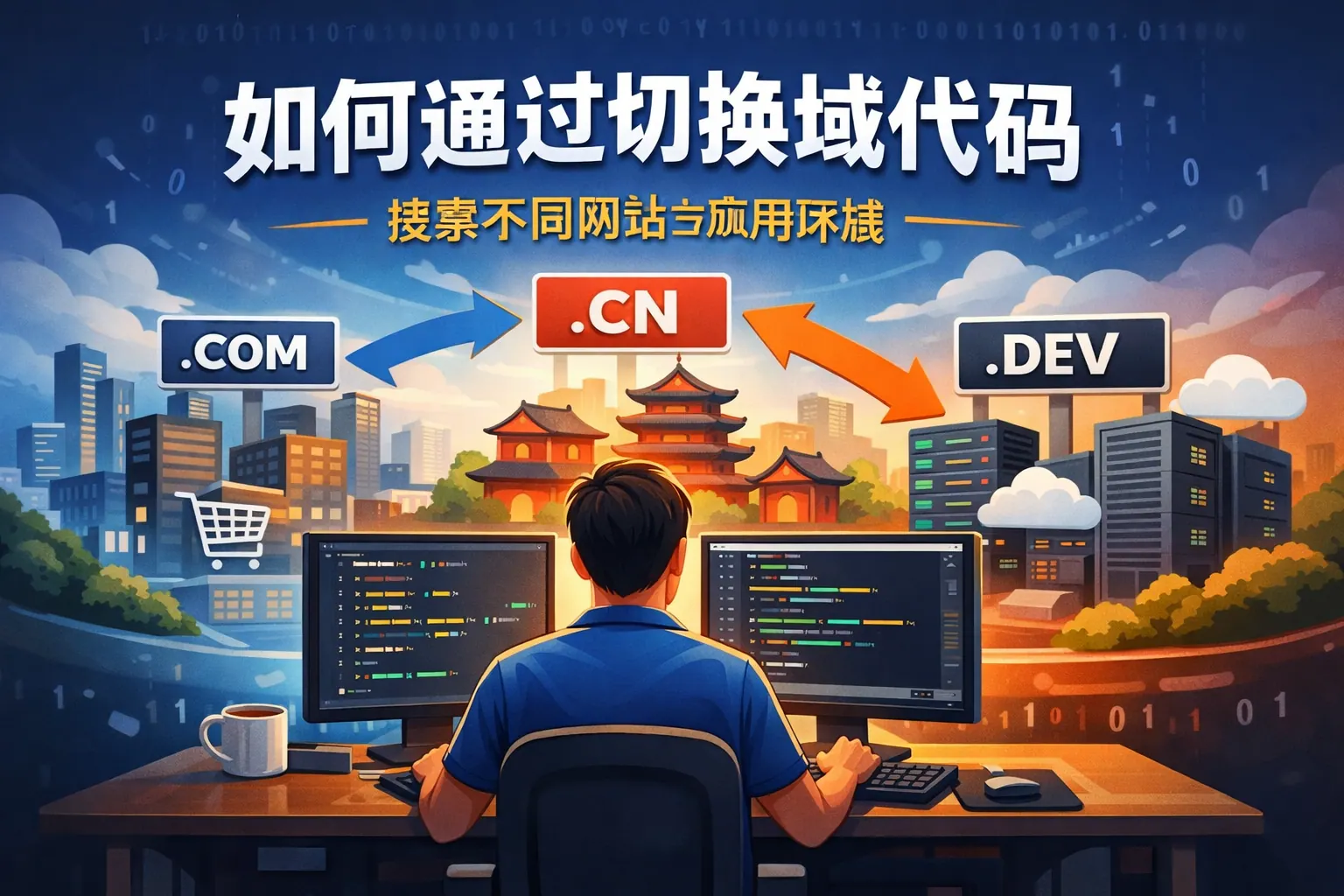 如何通过切换域代码