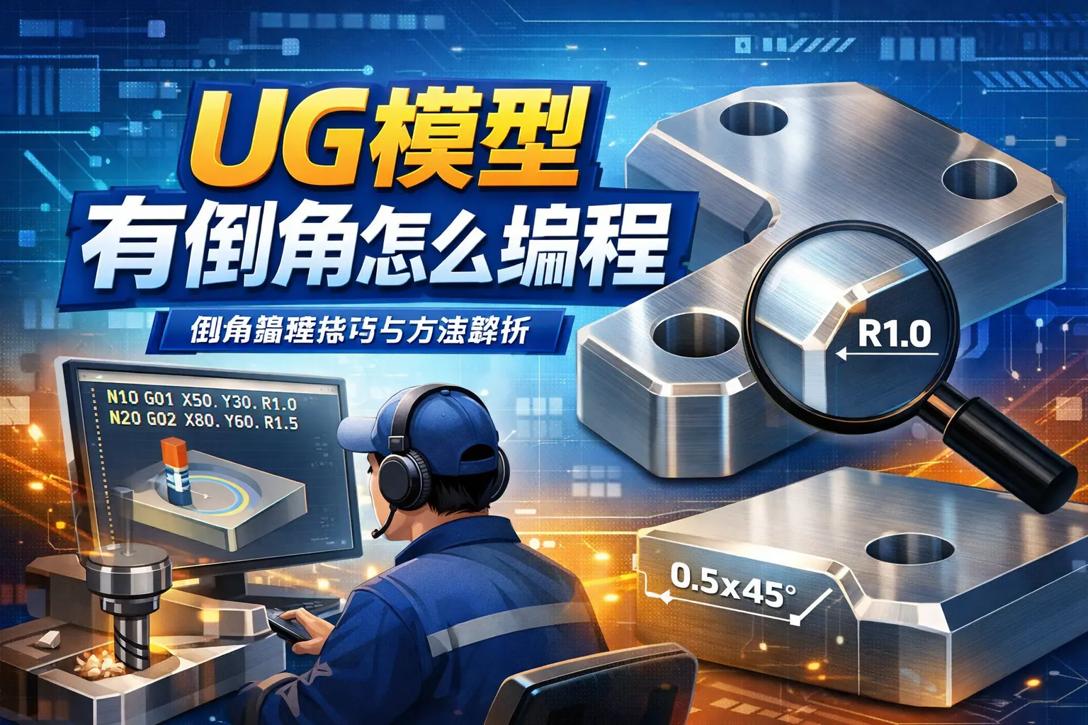 ug模型有倒角怎么编程