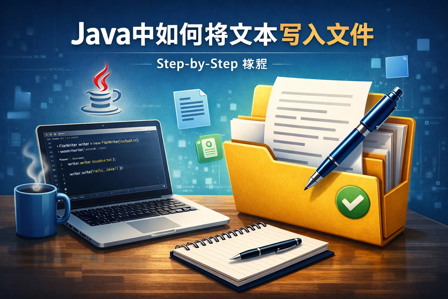 java中如何将文本写入文件