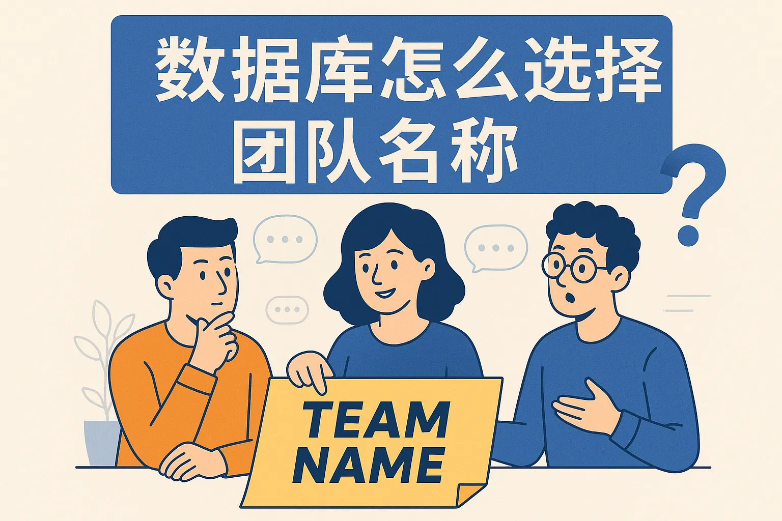 数据库怎么选择团队名称