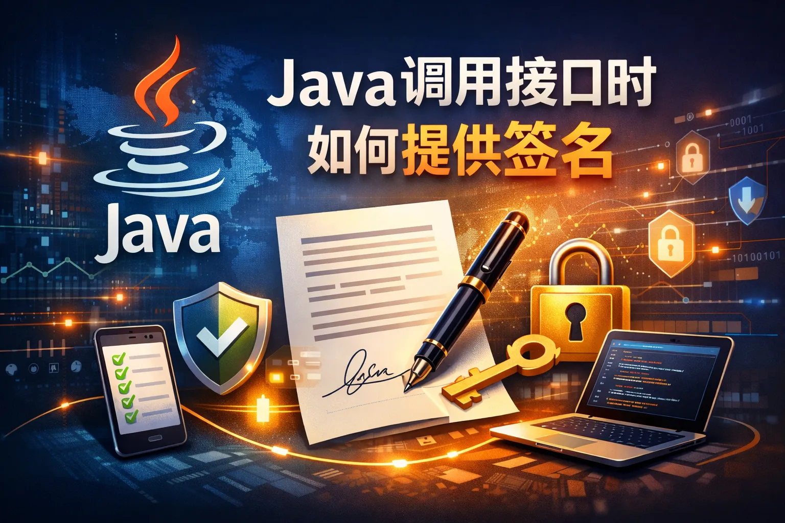 java调用接口时如何提供签名