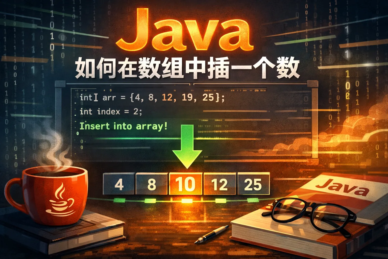 Java如何在数组中插一个数