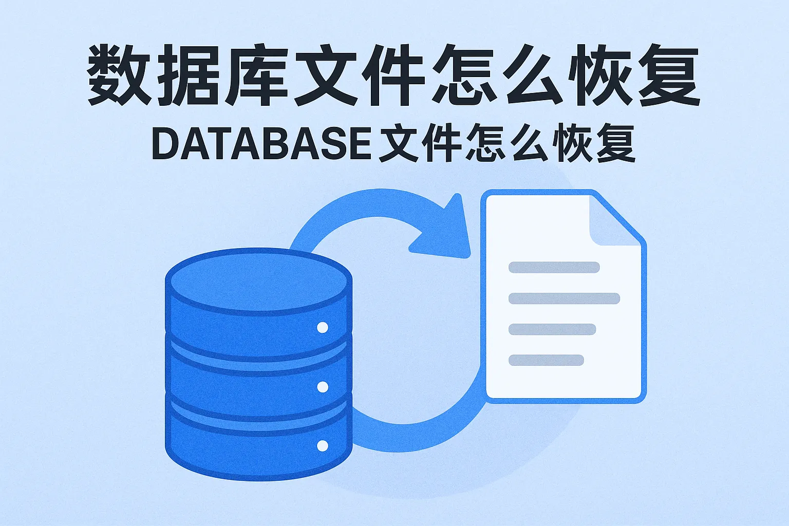 数据库文件怎么恢复
