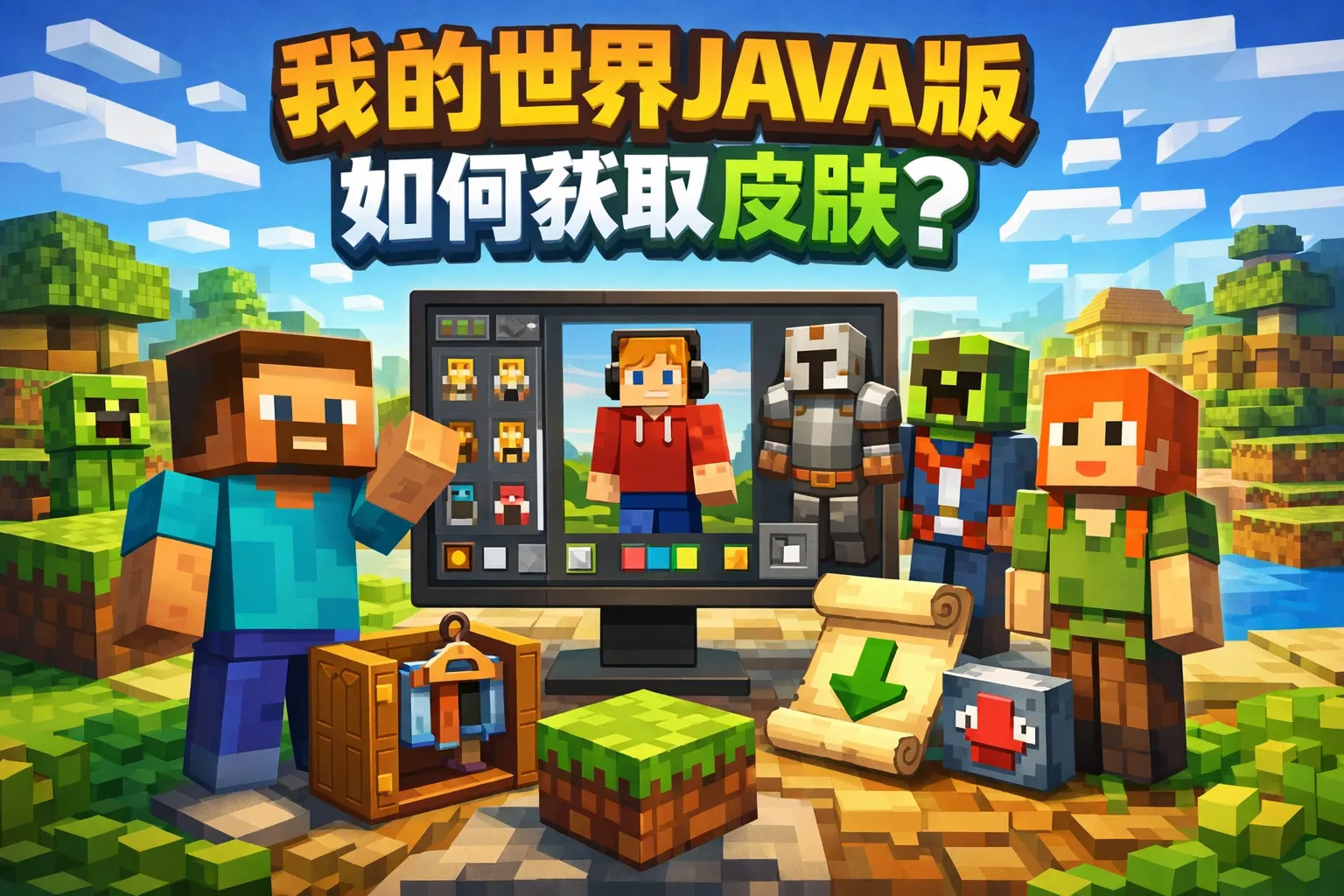 我的世界java版如何获取皮肤