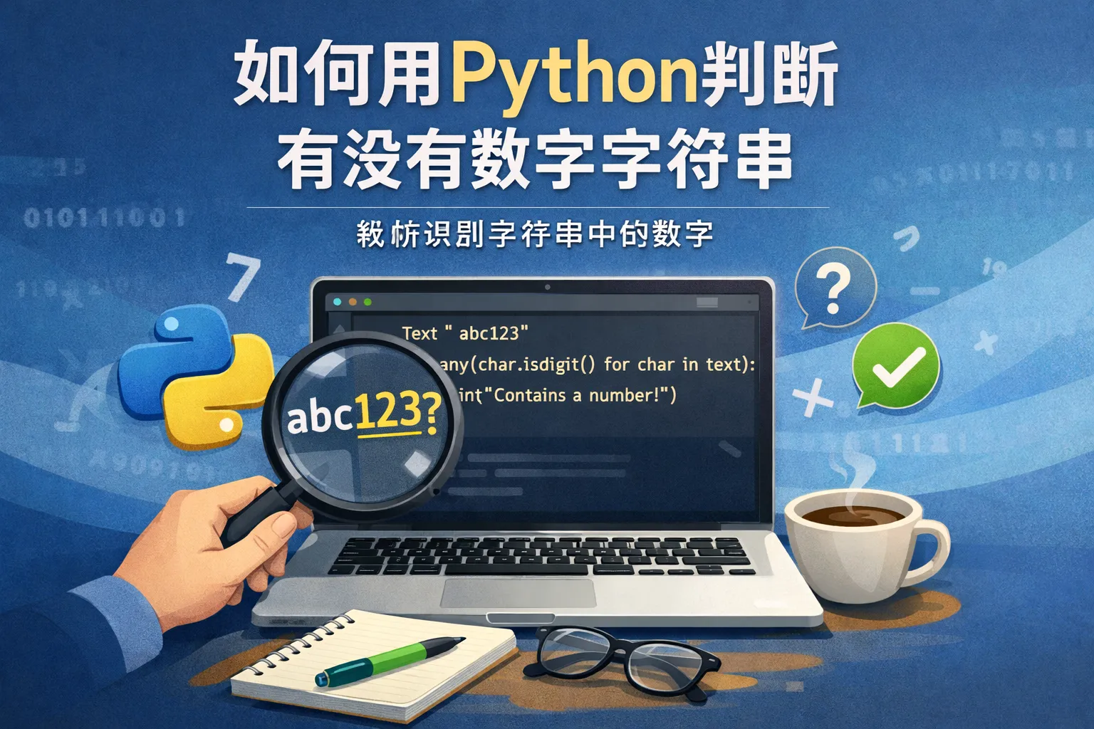 如何用python判断有没有数字字符串