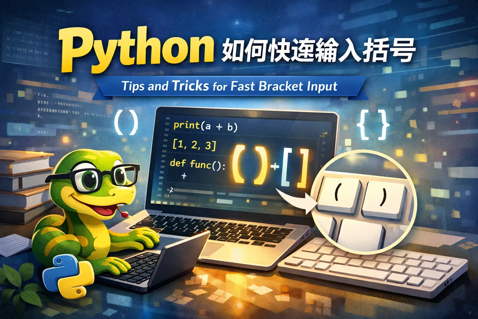 python如何快速输入括号