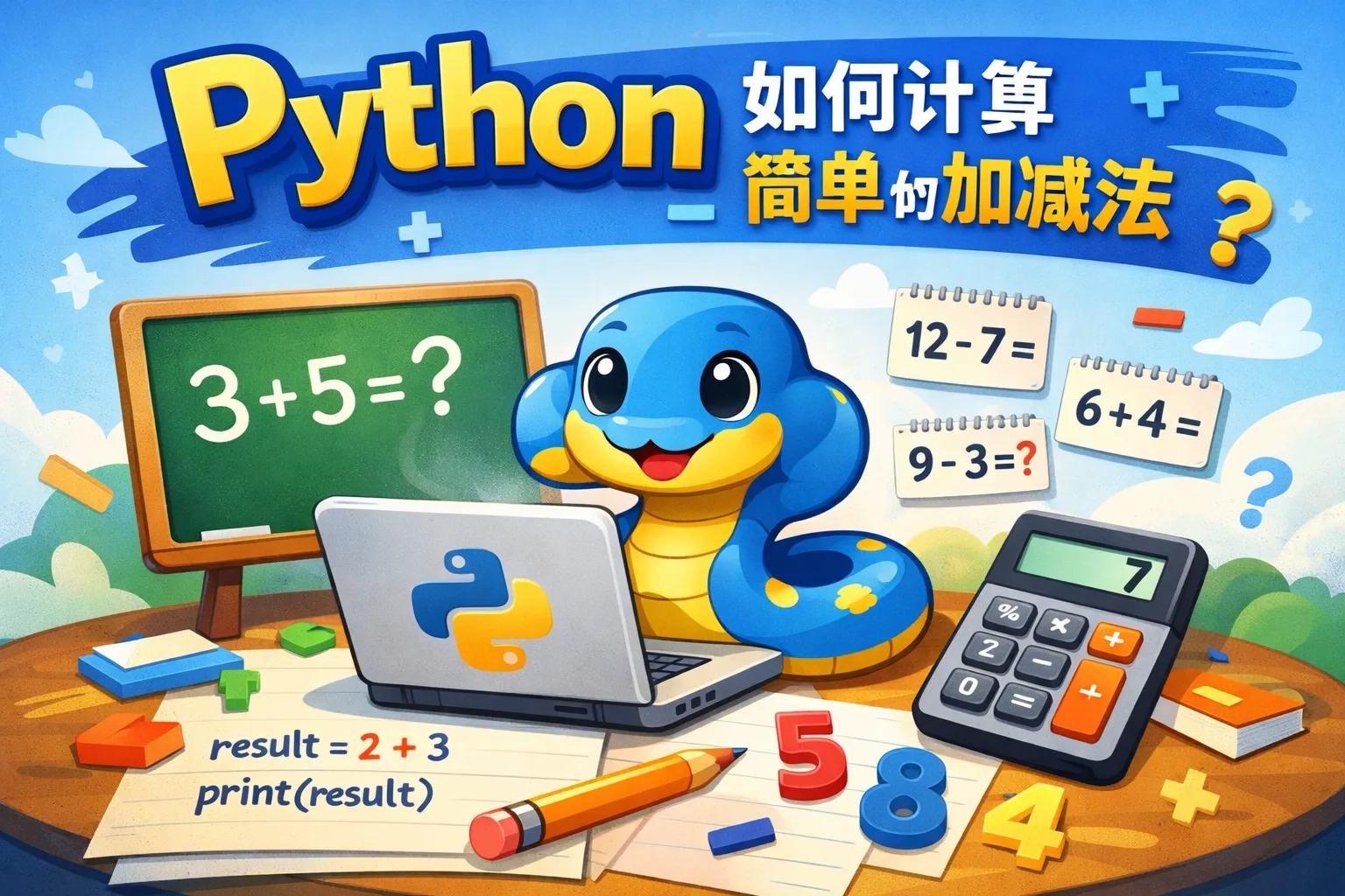 Python如何计算简单的加减法