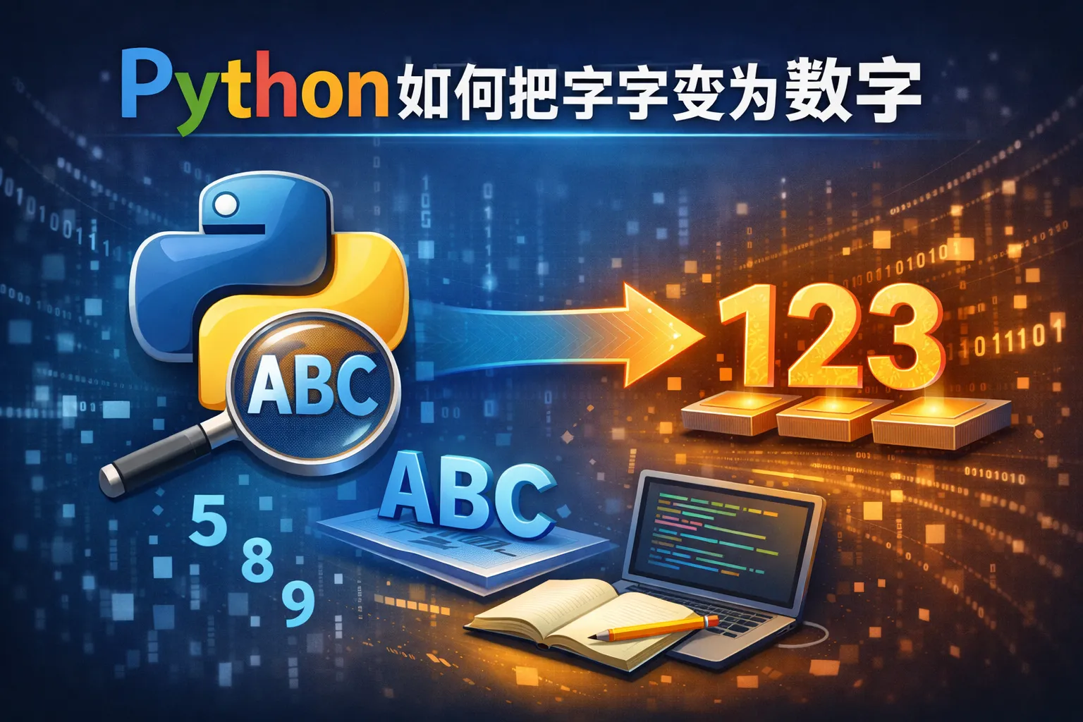 python如何把字符变为数字