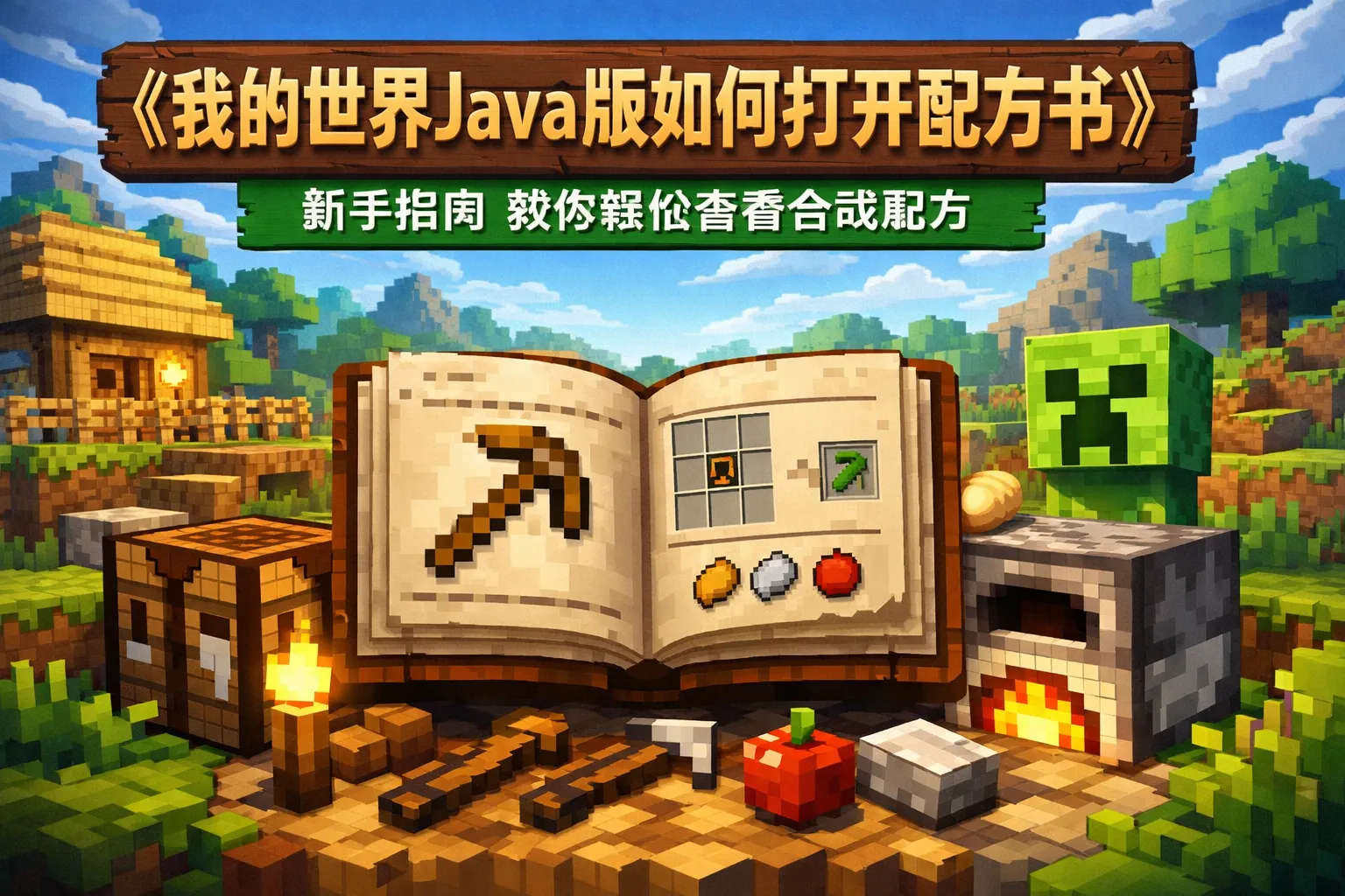 我的世界java版如何打开配方书