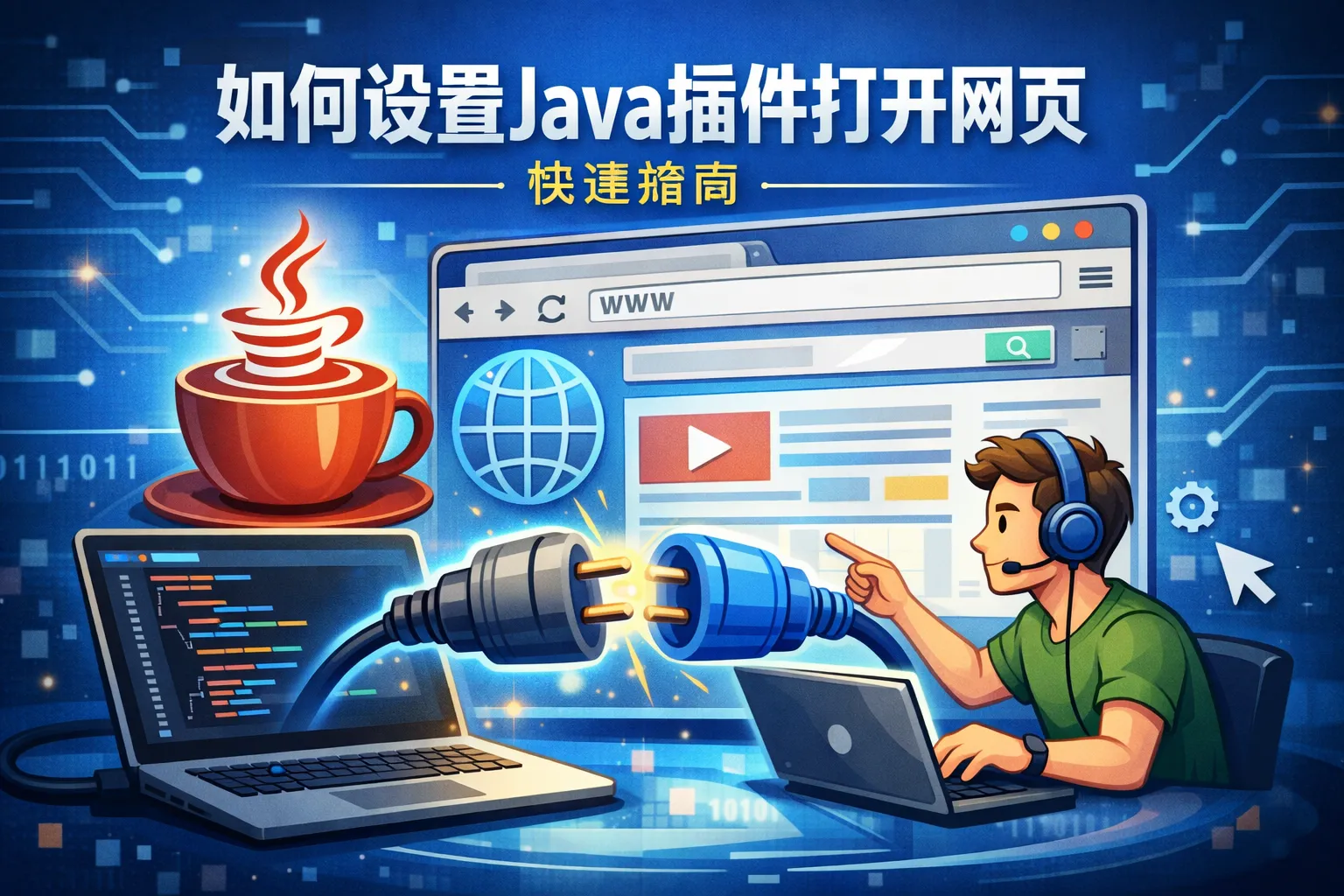 如何设置java插件打开网页
