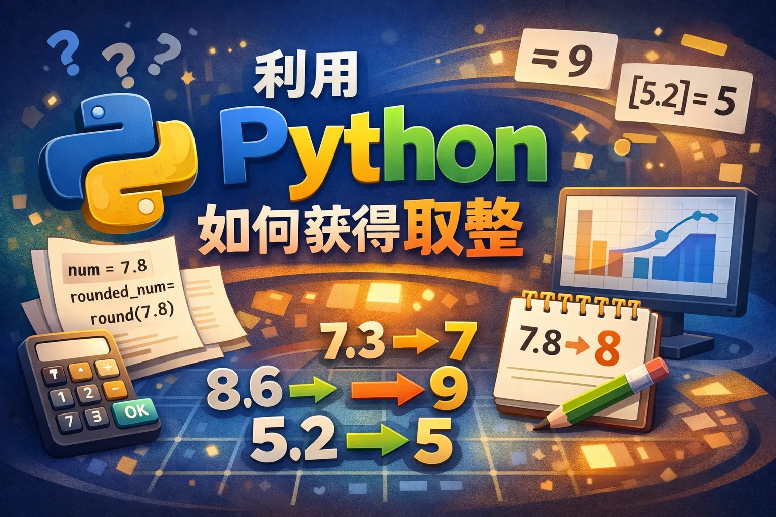 利用python如何获得取整