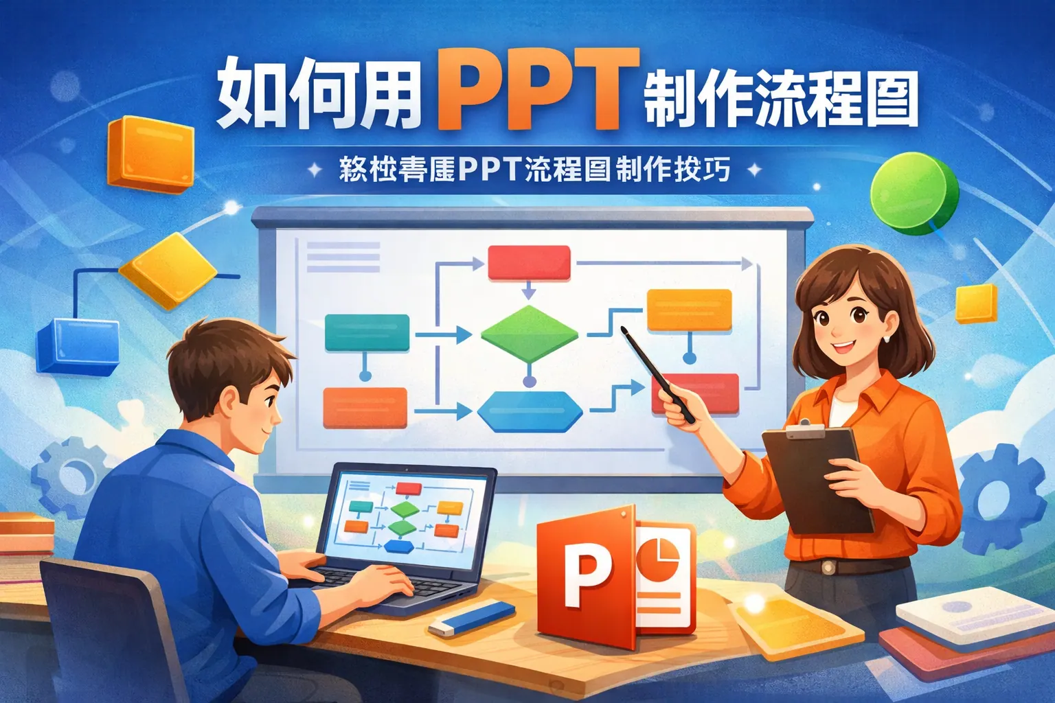 如何用ppt制作流程图