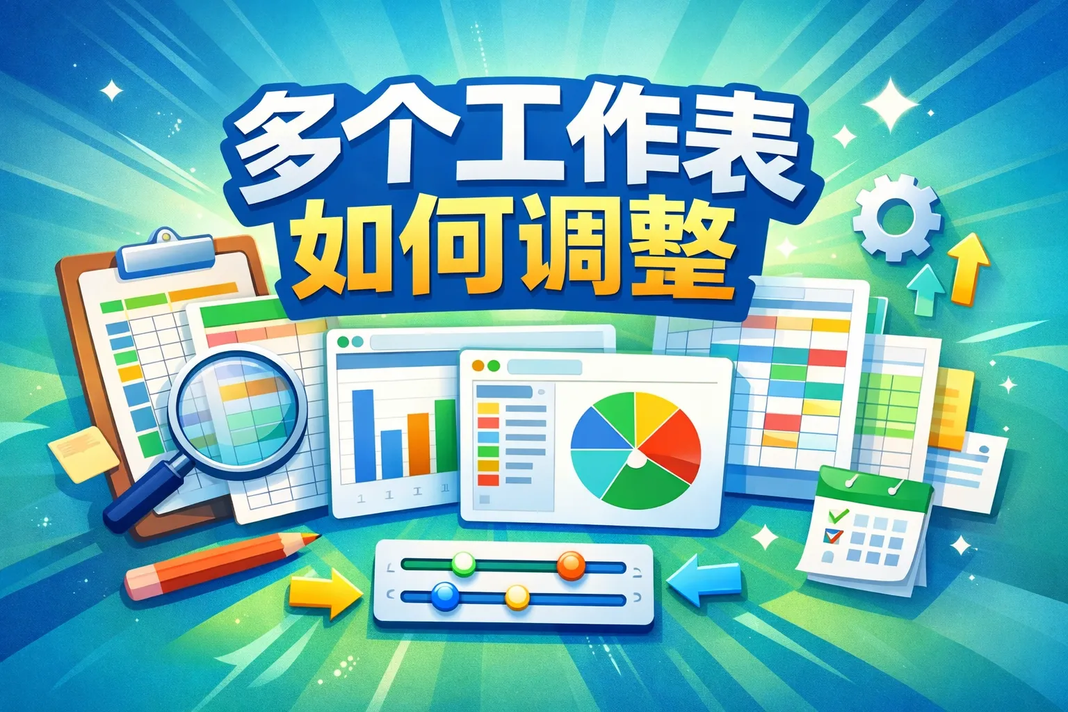 多个工作表如何调整