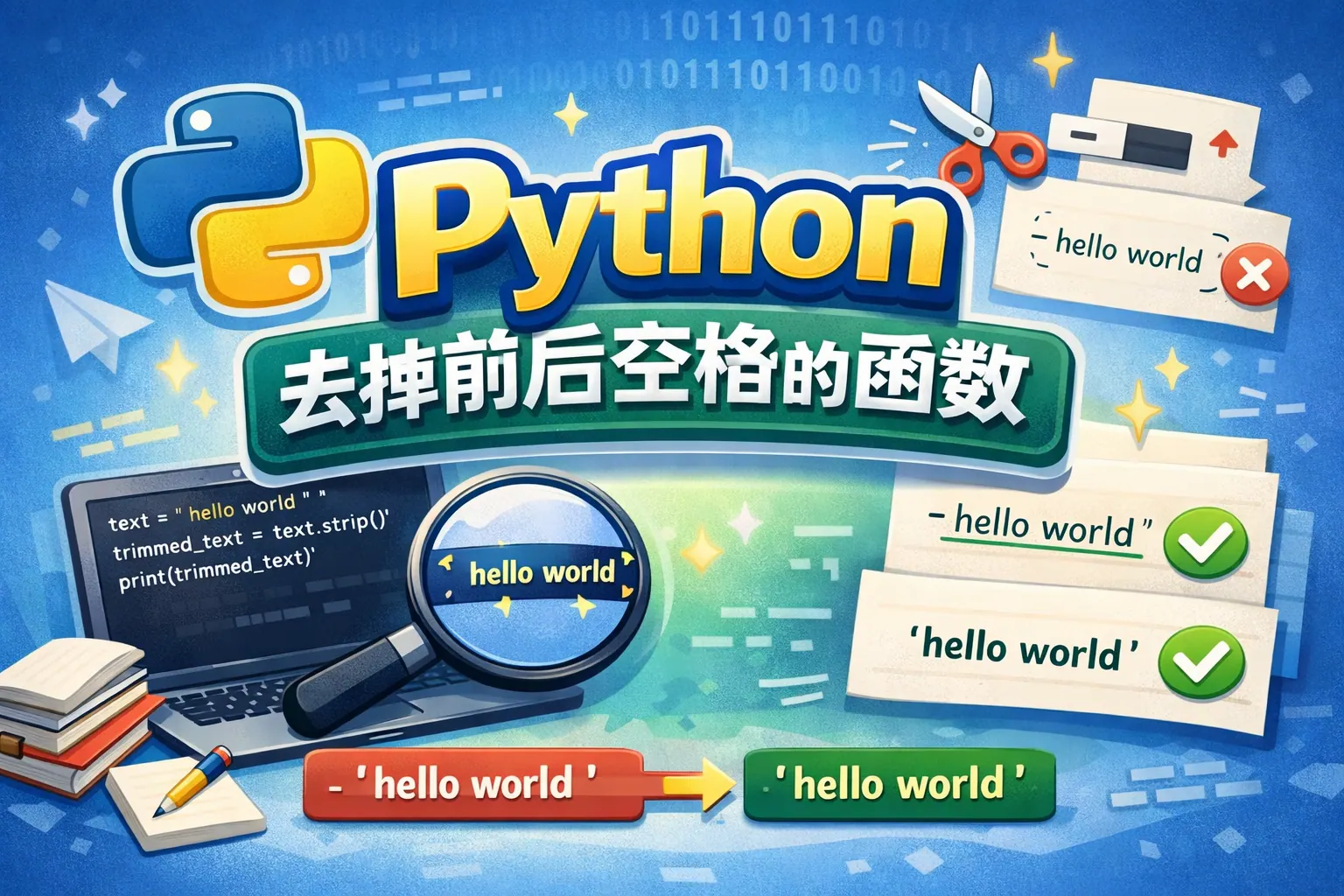 python去掉前后空格的函数