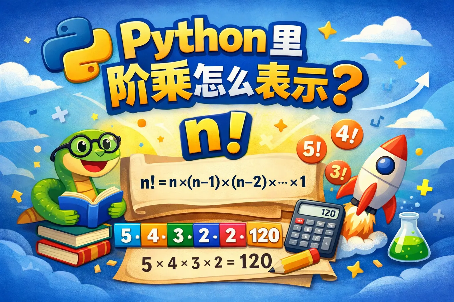 python里阶乘怎么表示