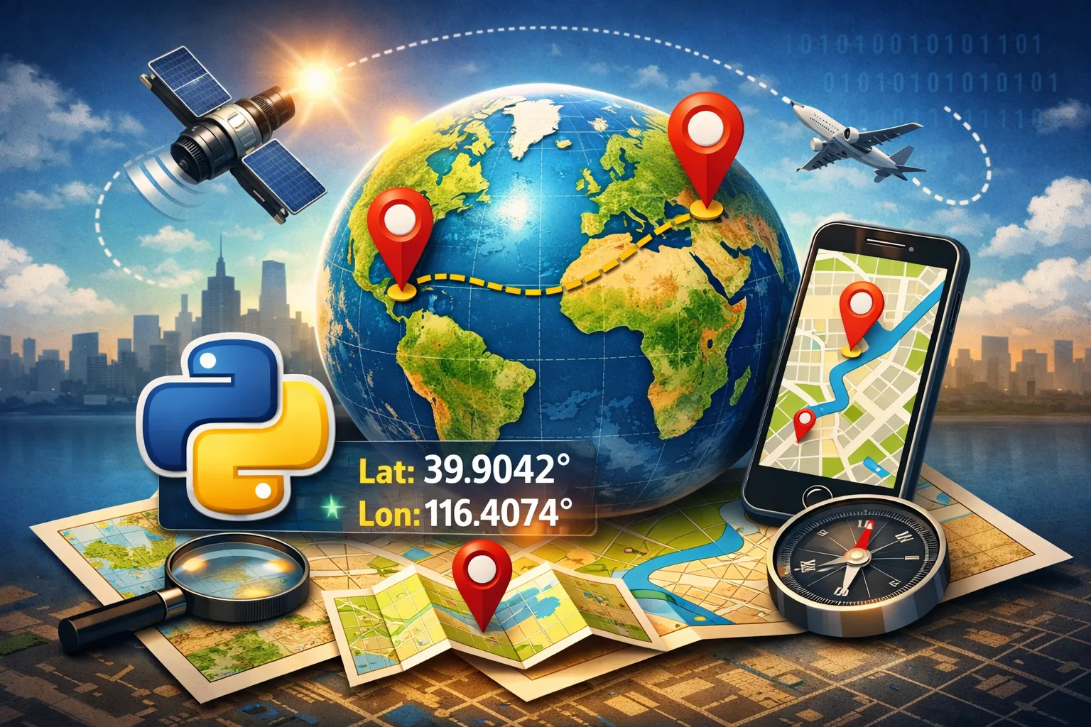 python如何根据经纬度