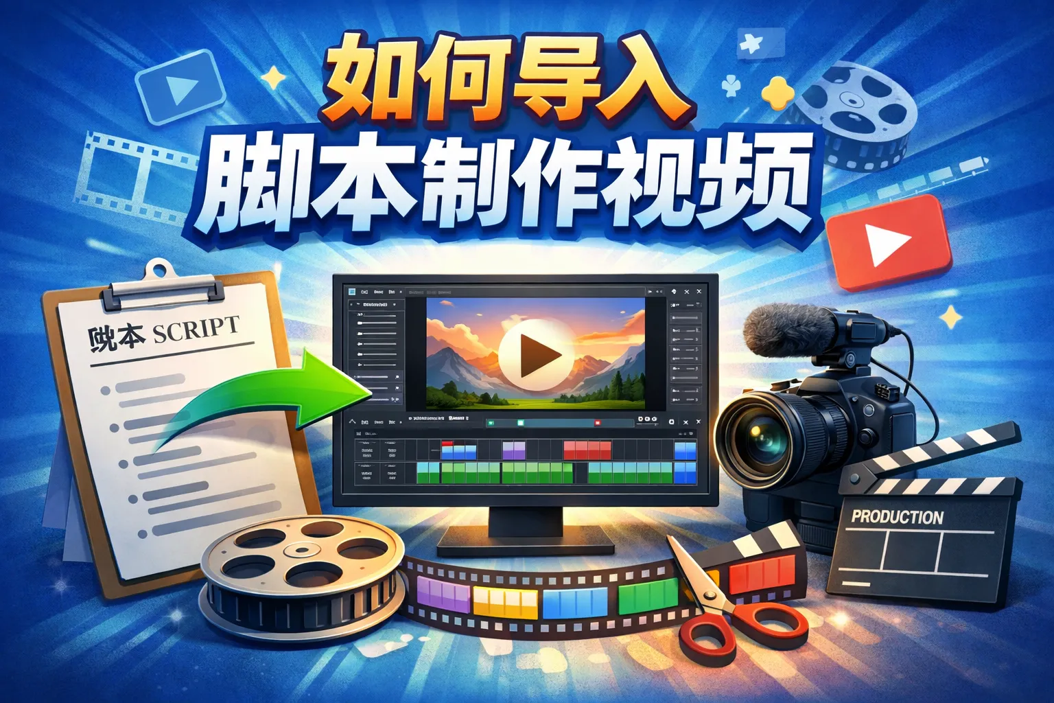 如何导入脚本制作视频