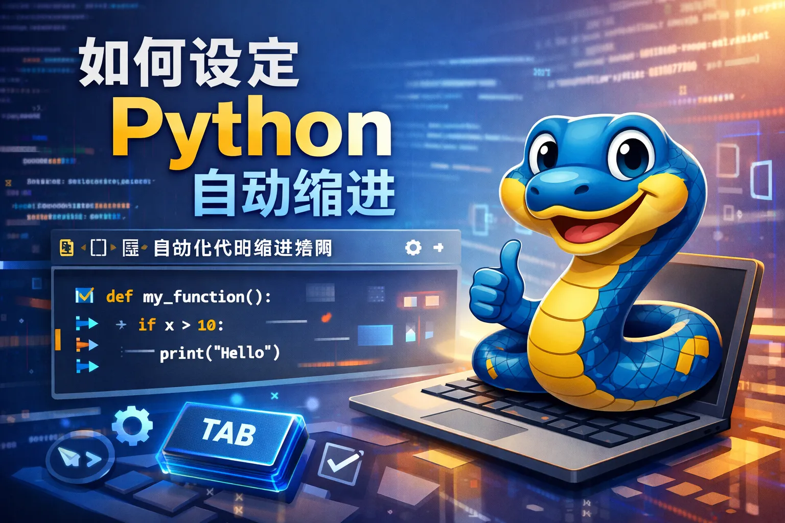 如何设定python自动缩进