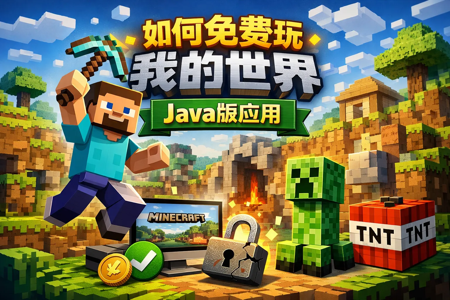 如何免费玩我的世界java版应用