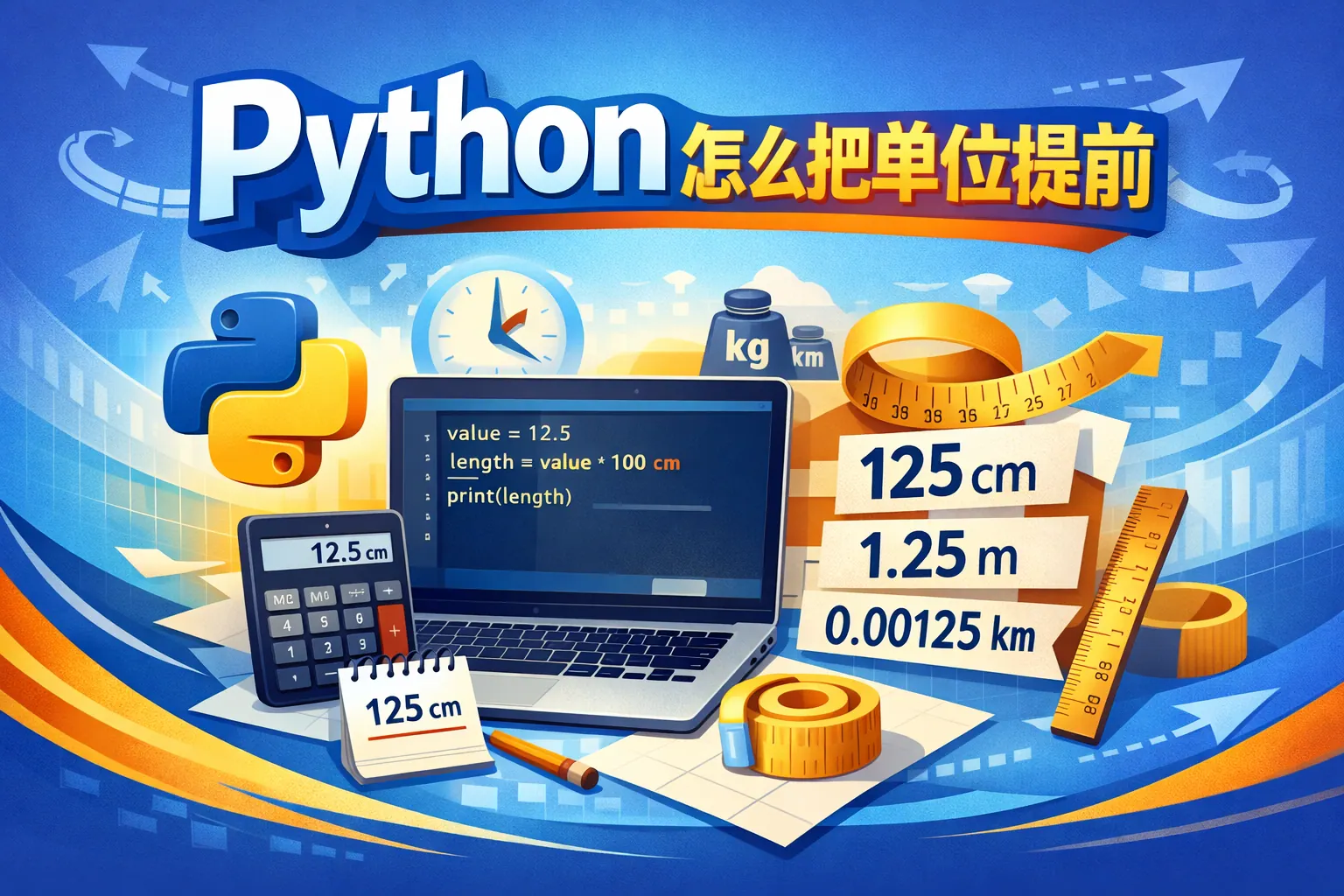 Python怎么把单位提前