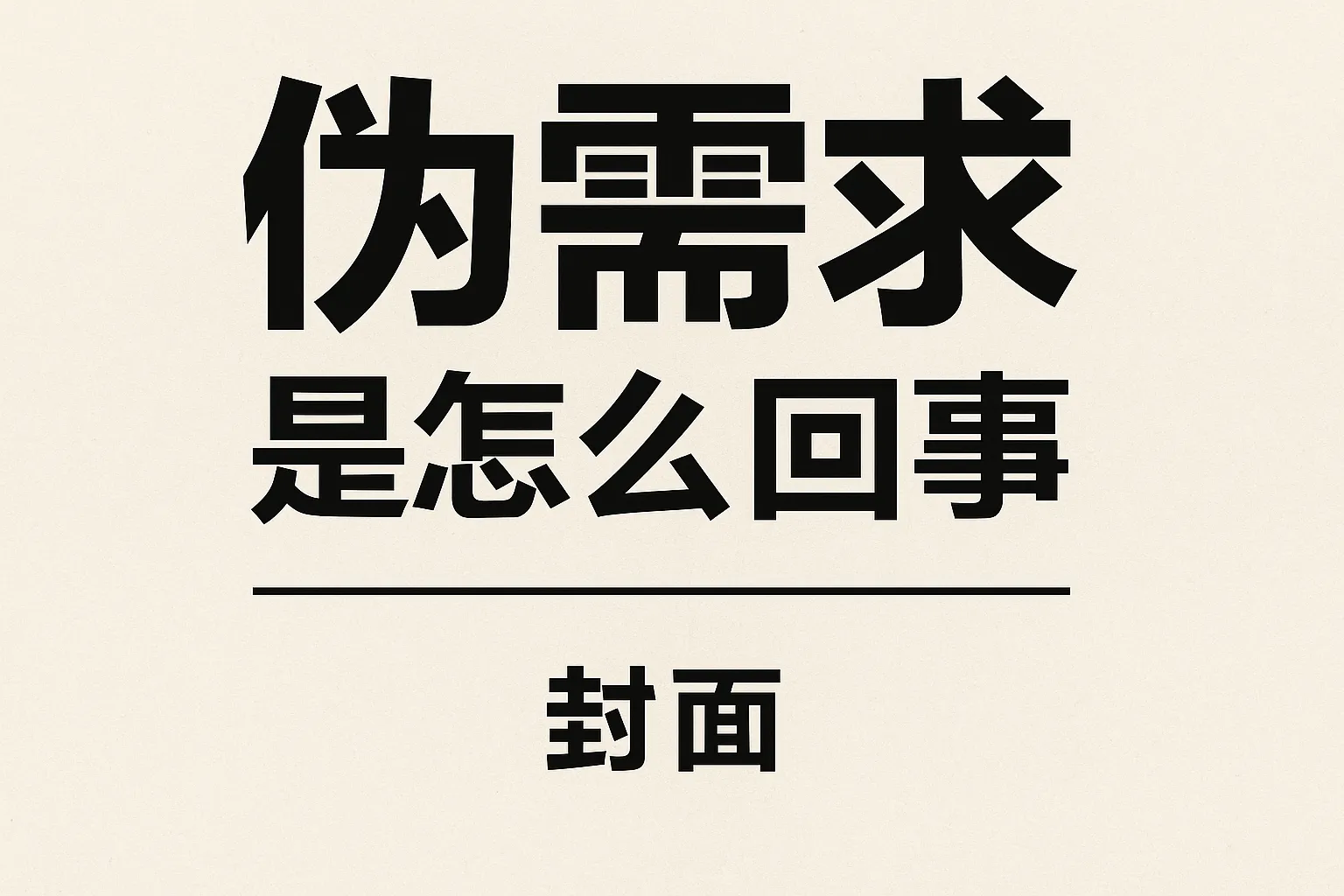 伪需求是怎么回事