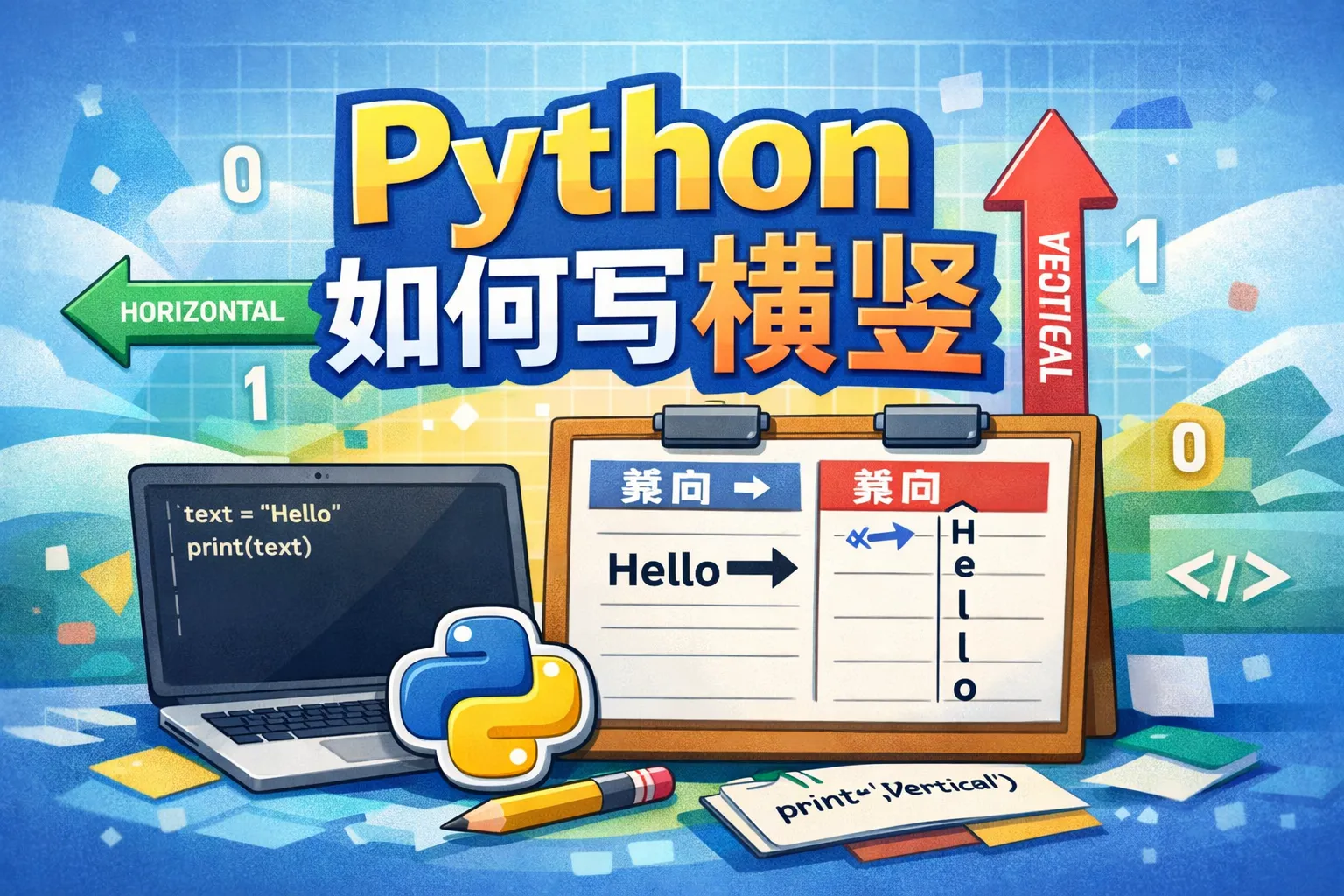 python如何写横竖