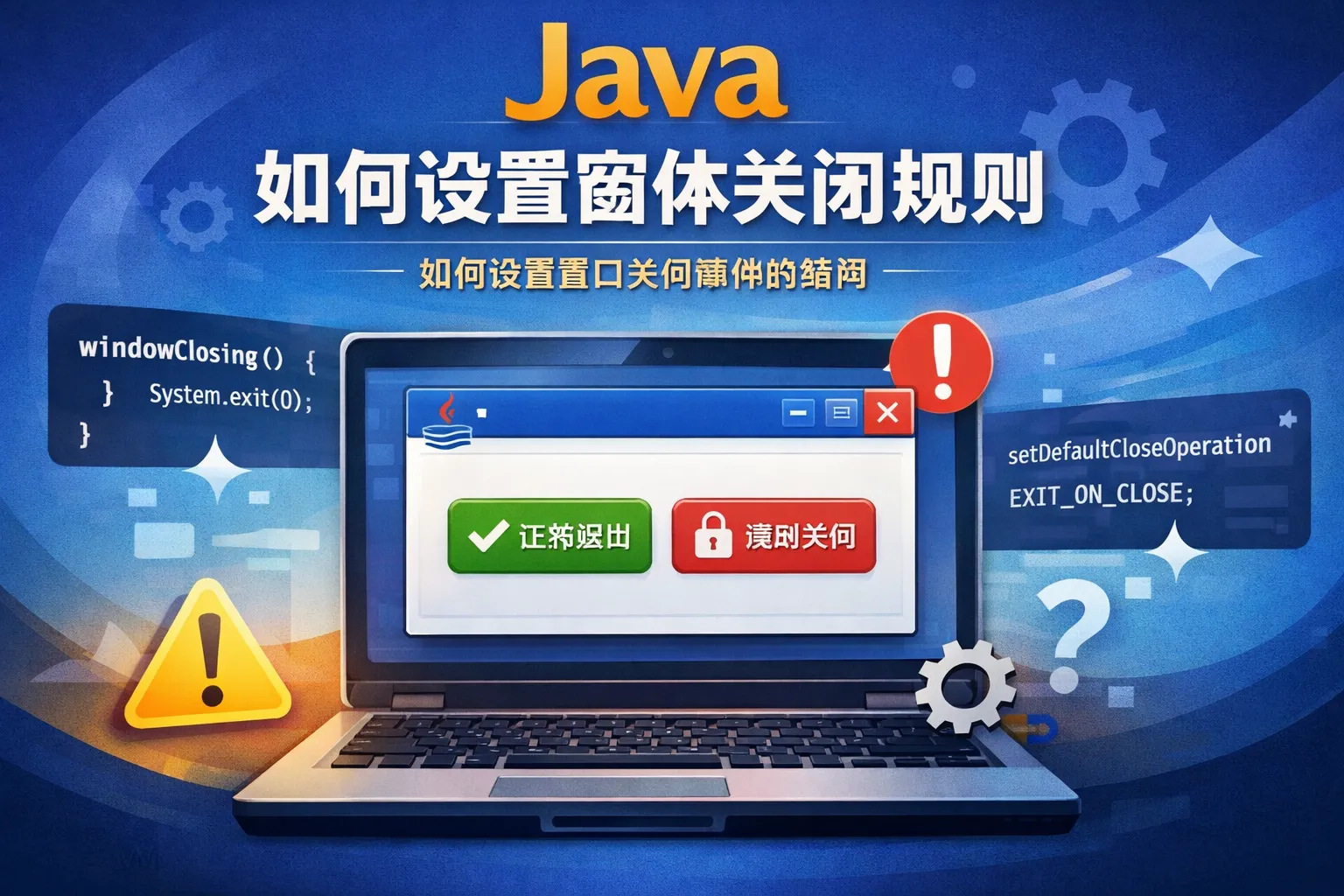 java如何设置窗体关闭规则