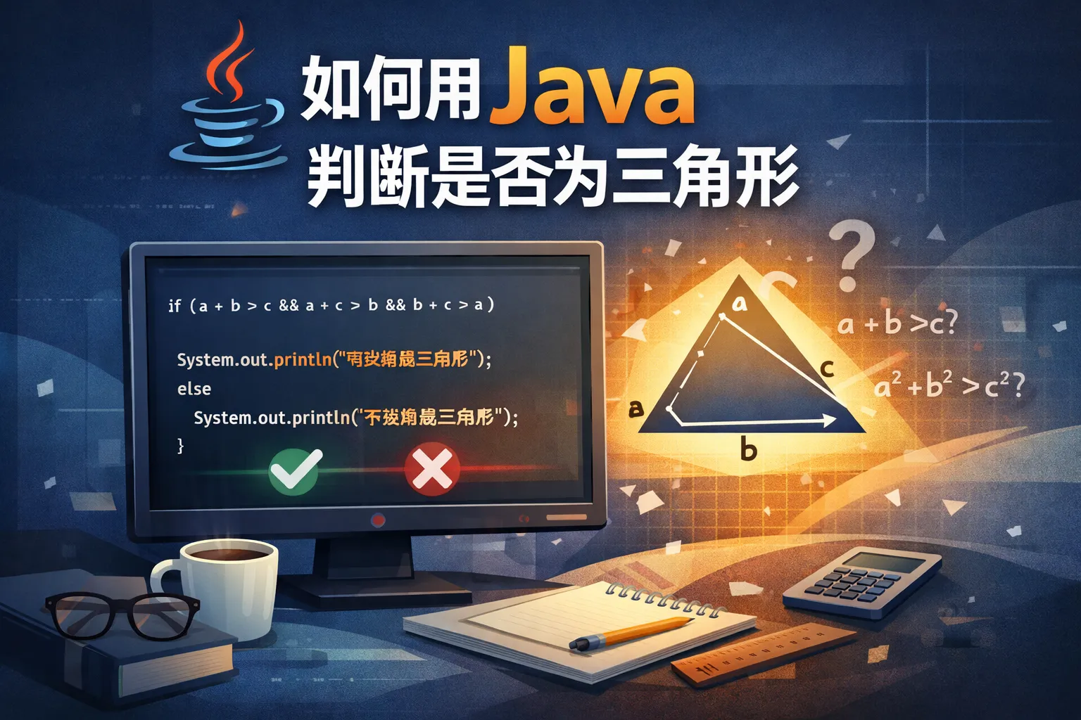 如何用java判断是否为三角形