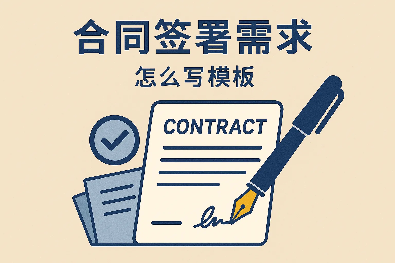 合同签署需求怎么写模板
