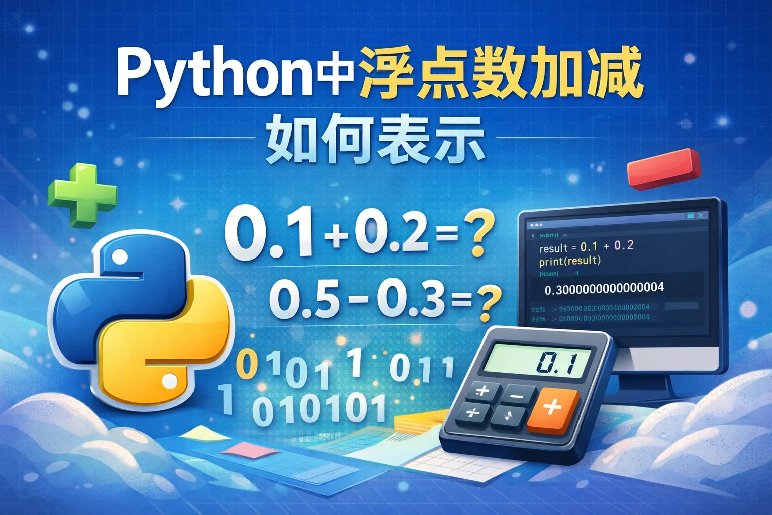 python中浮点数加减如何表示