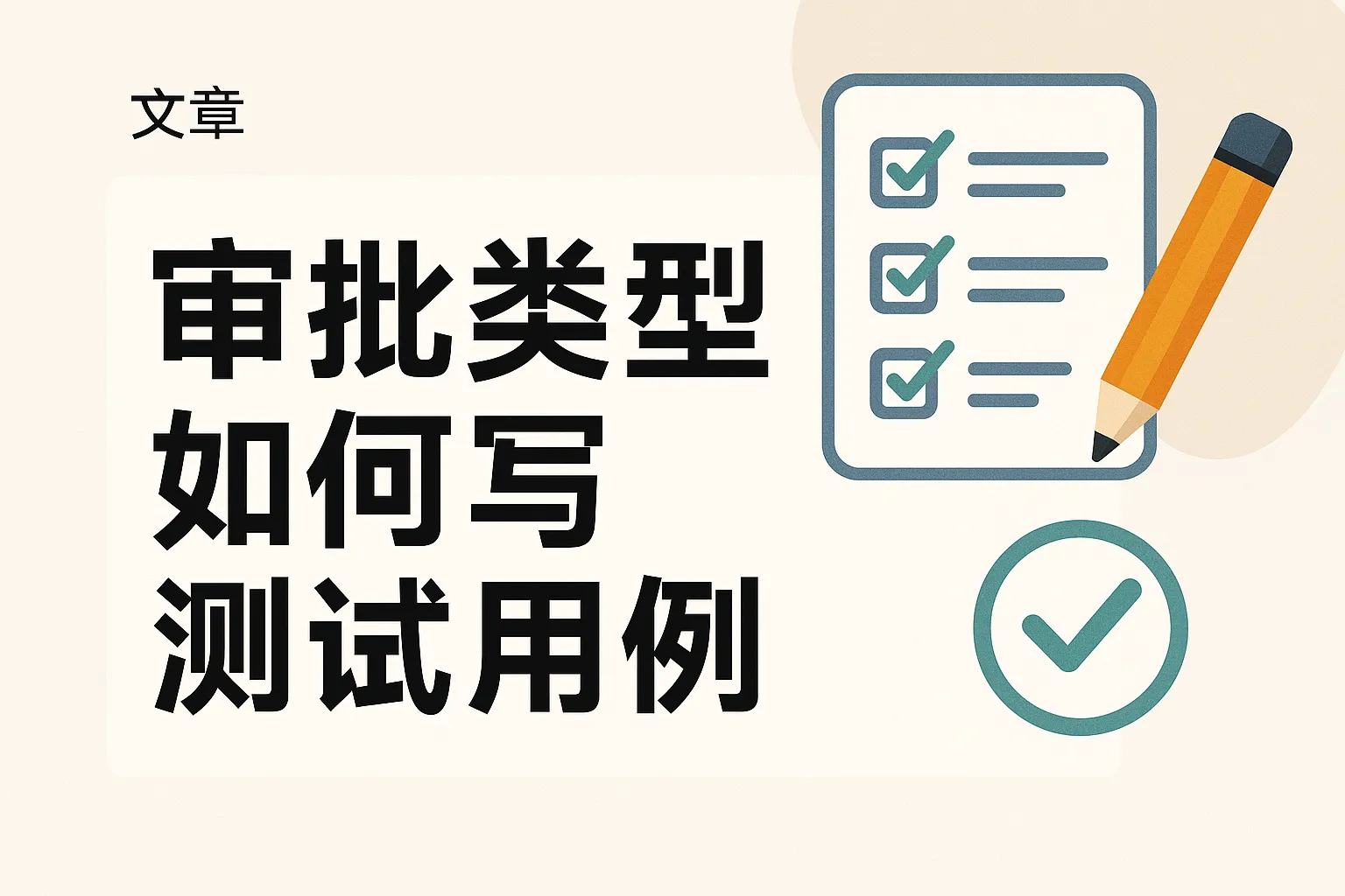 审批类型如何写测试用例