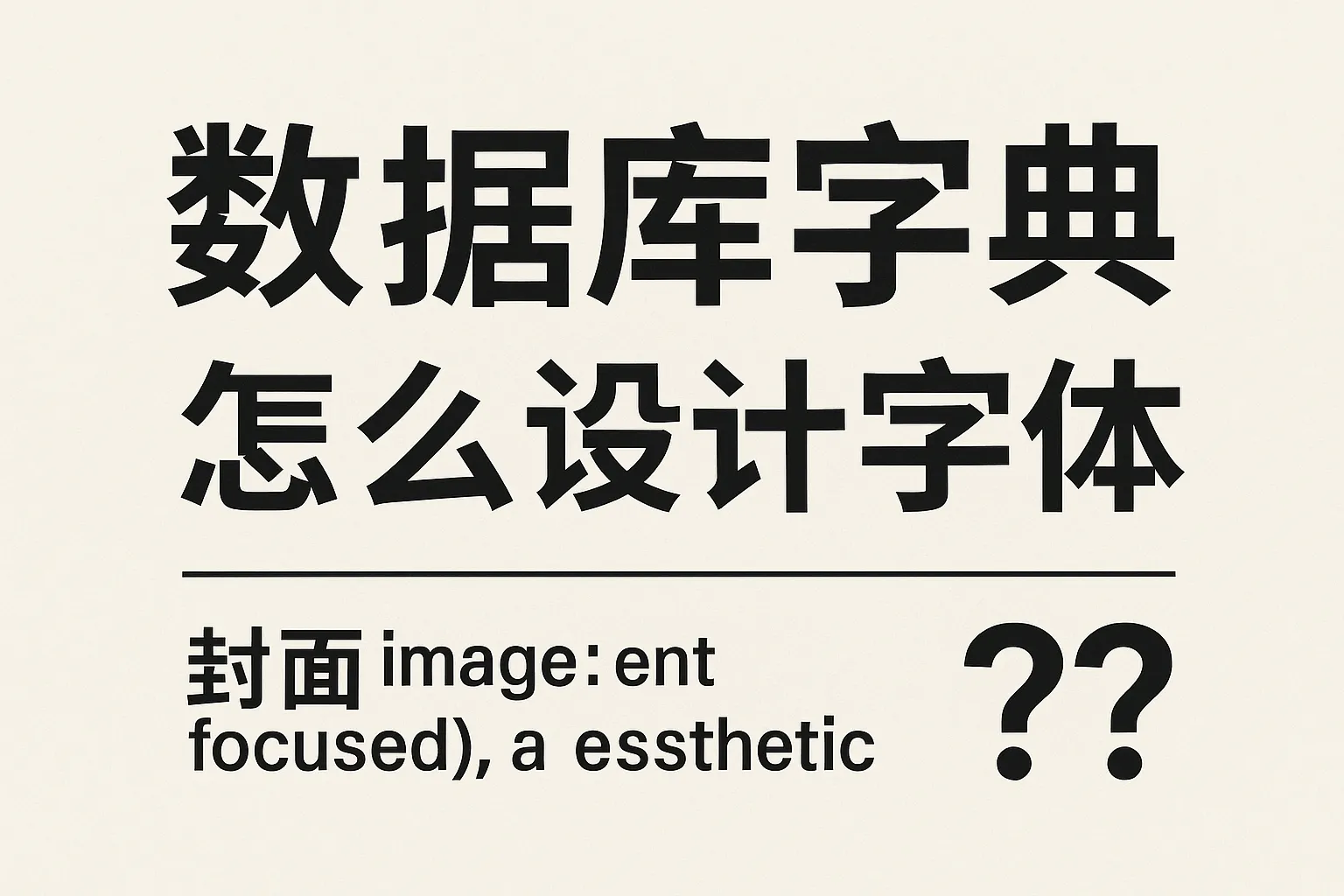 数据库字典怎么设计字体