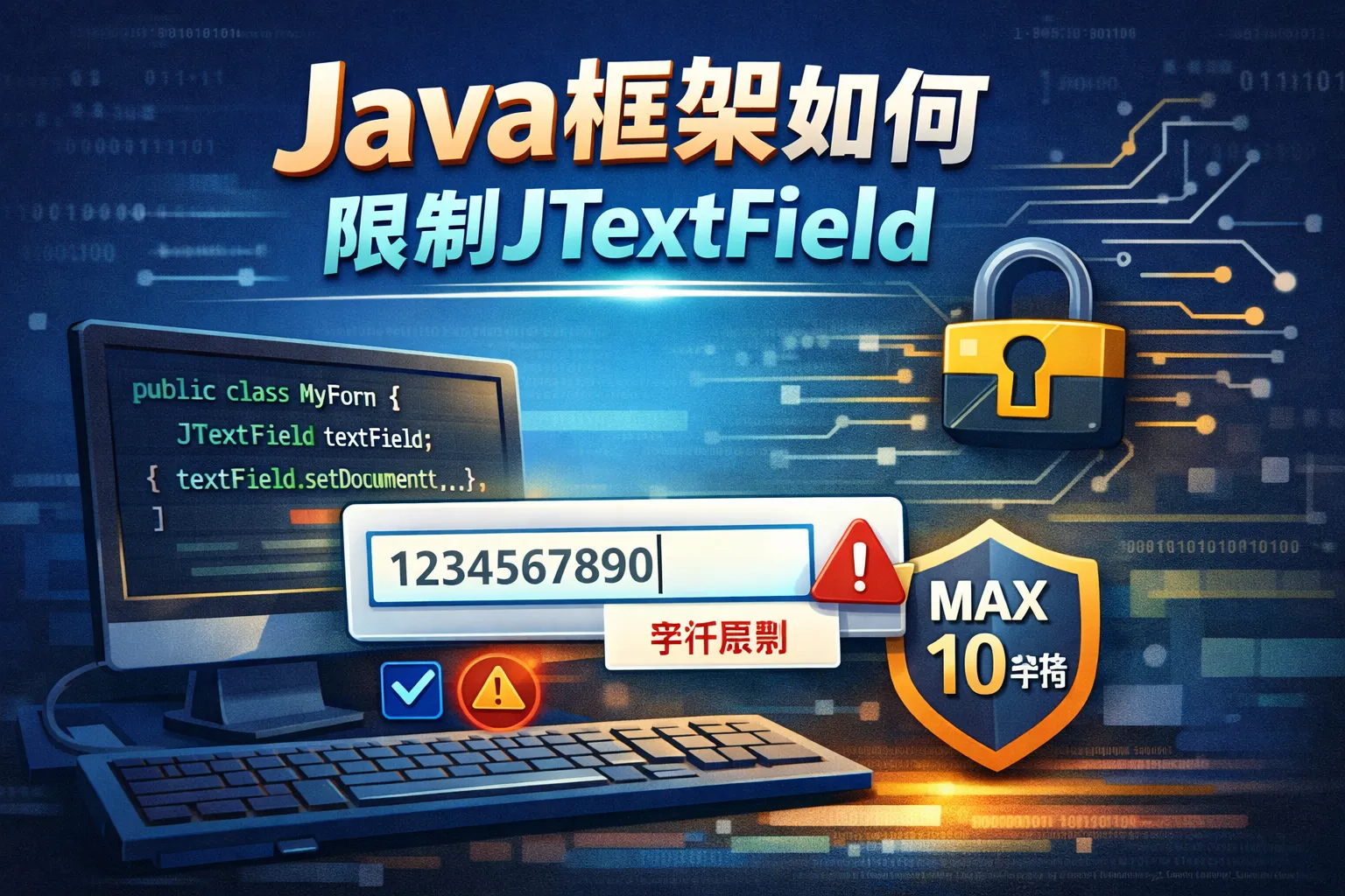 java框架如何 限制jtextfield