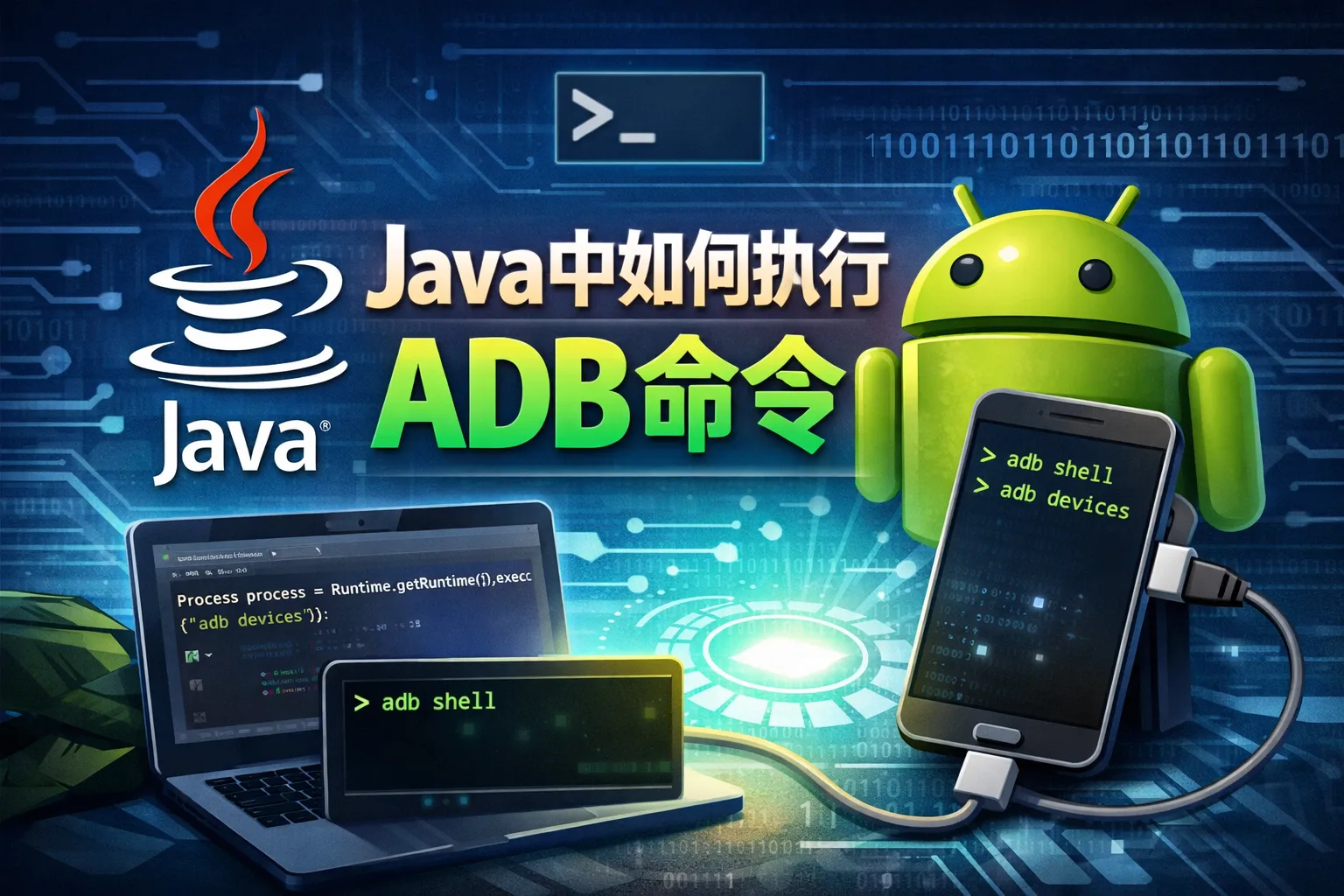 java中如何执行adb命令