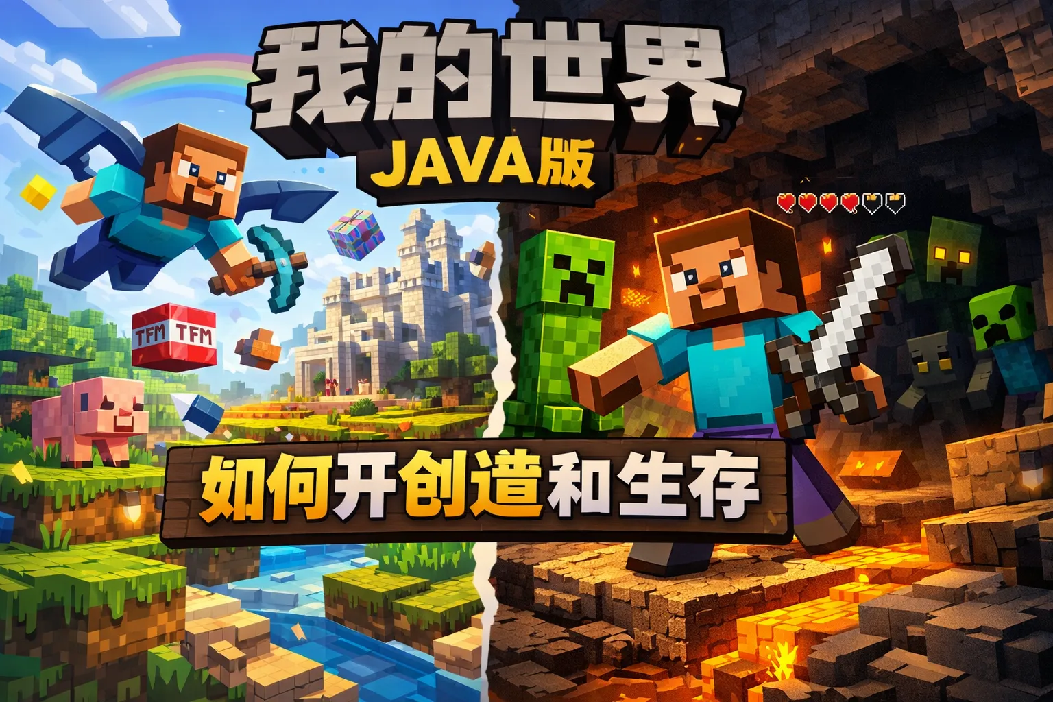 我的世界java版如何开创造和生存