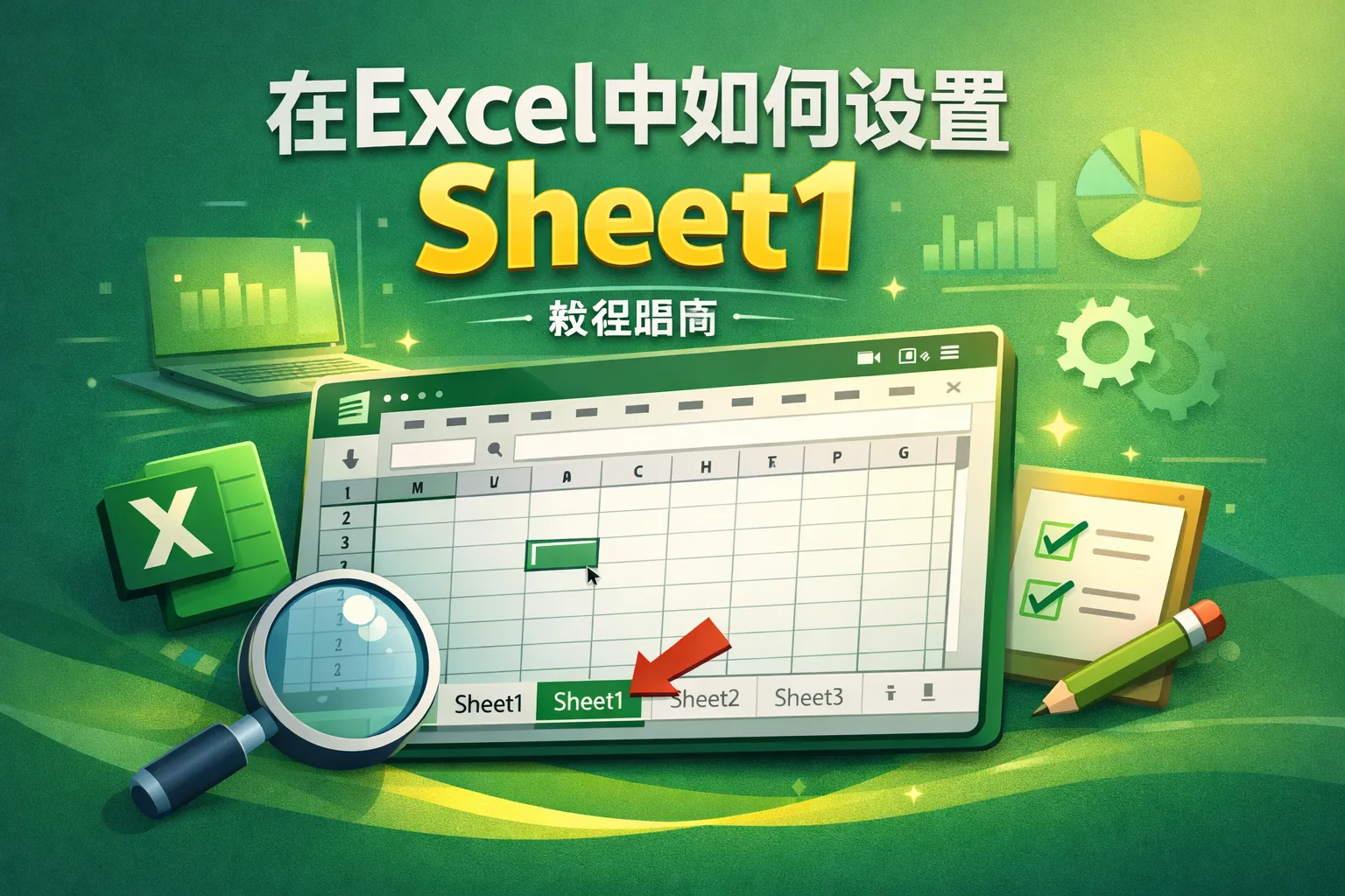 在excel中如何设置sheetl