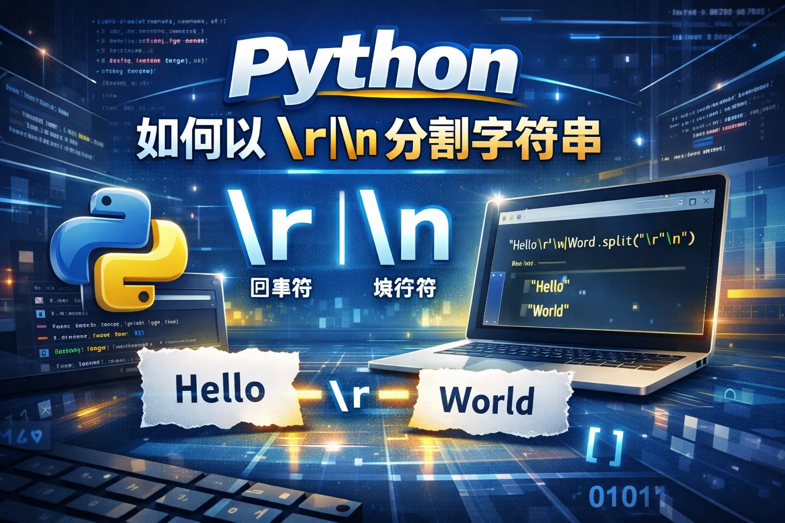 python如何以 r n分割字符串