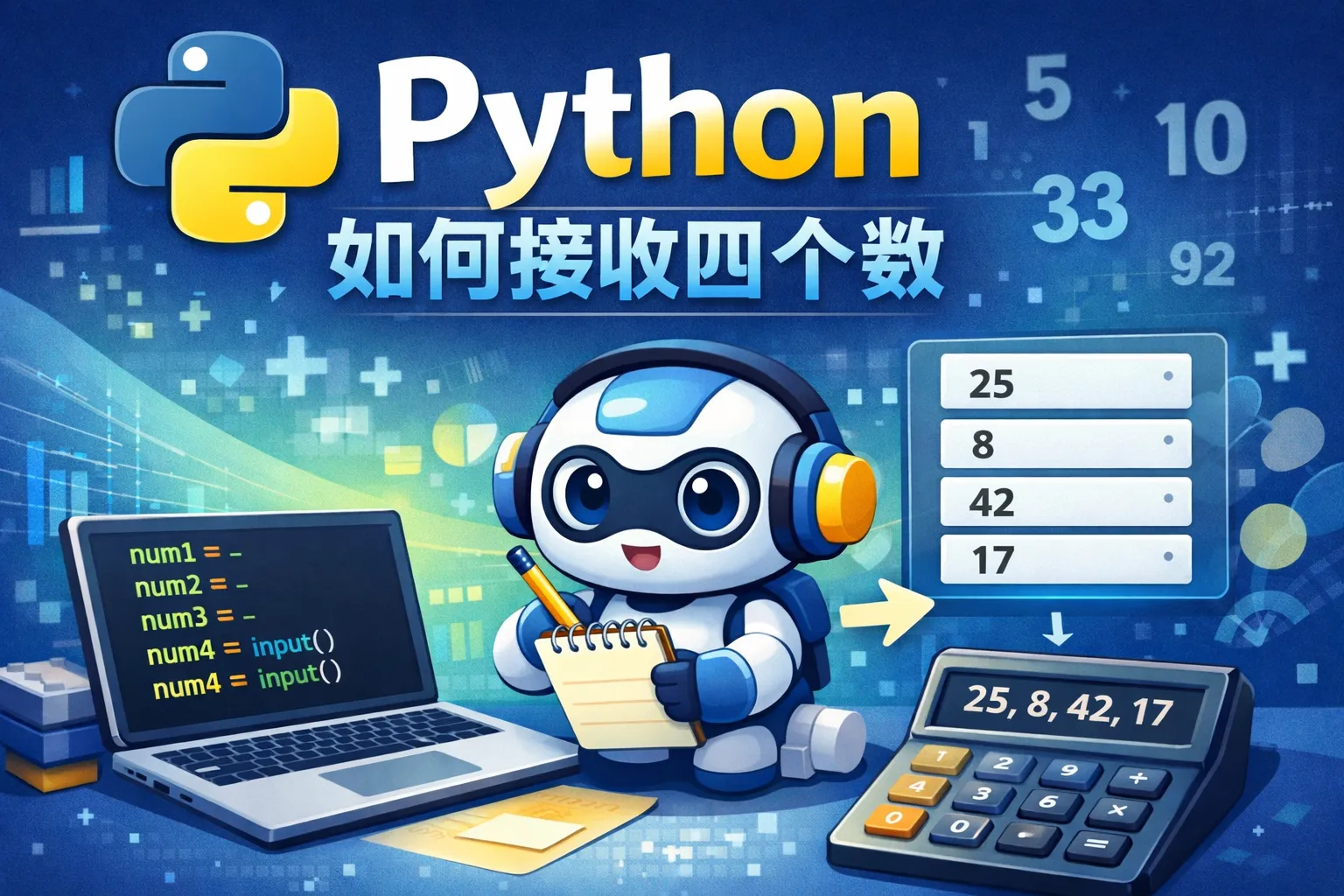 Python如何接收四个数