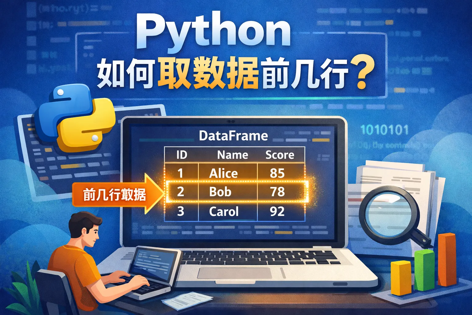 python如何取数据前几行