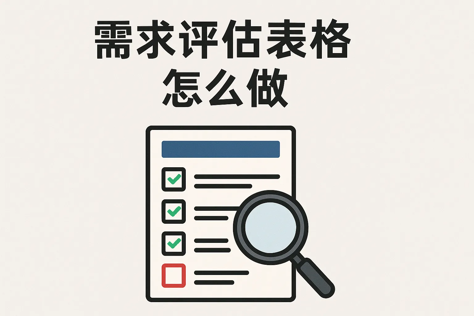 需求评估表格怎么做