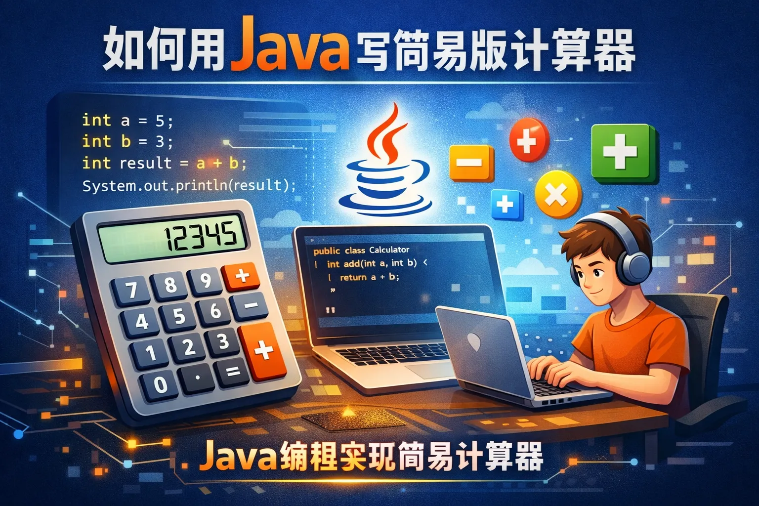 如何用java写简易版计算器