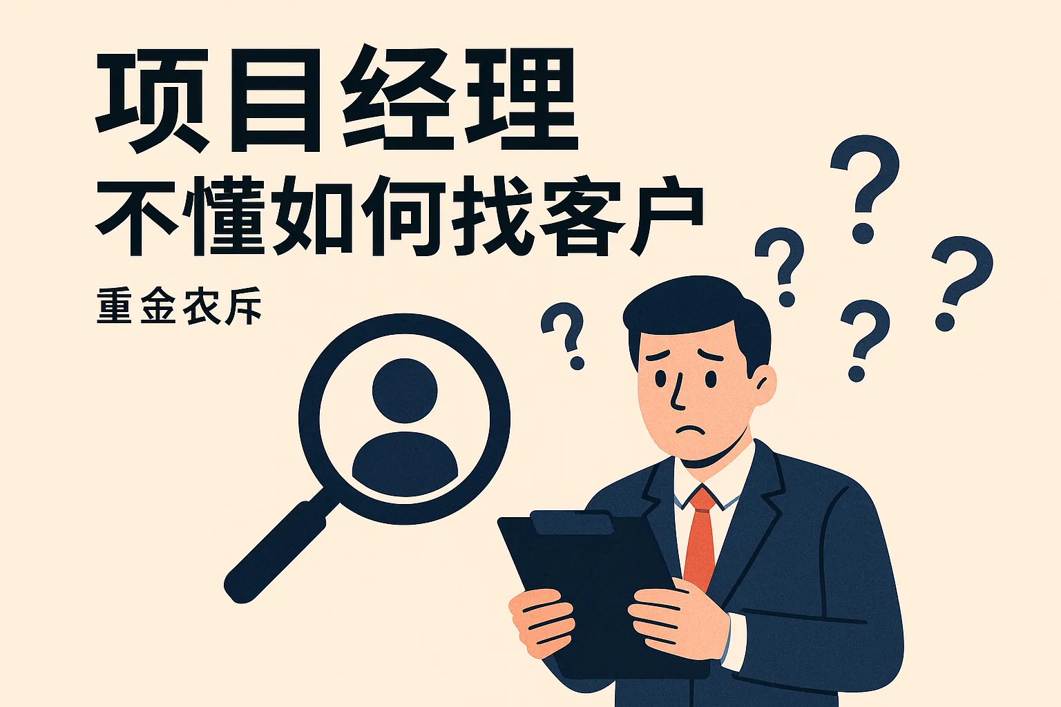 项目经理不懂如何找客户